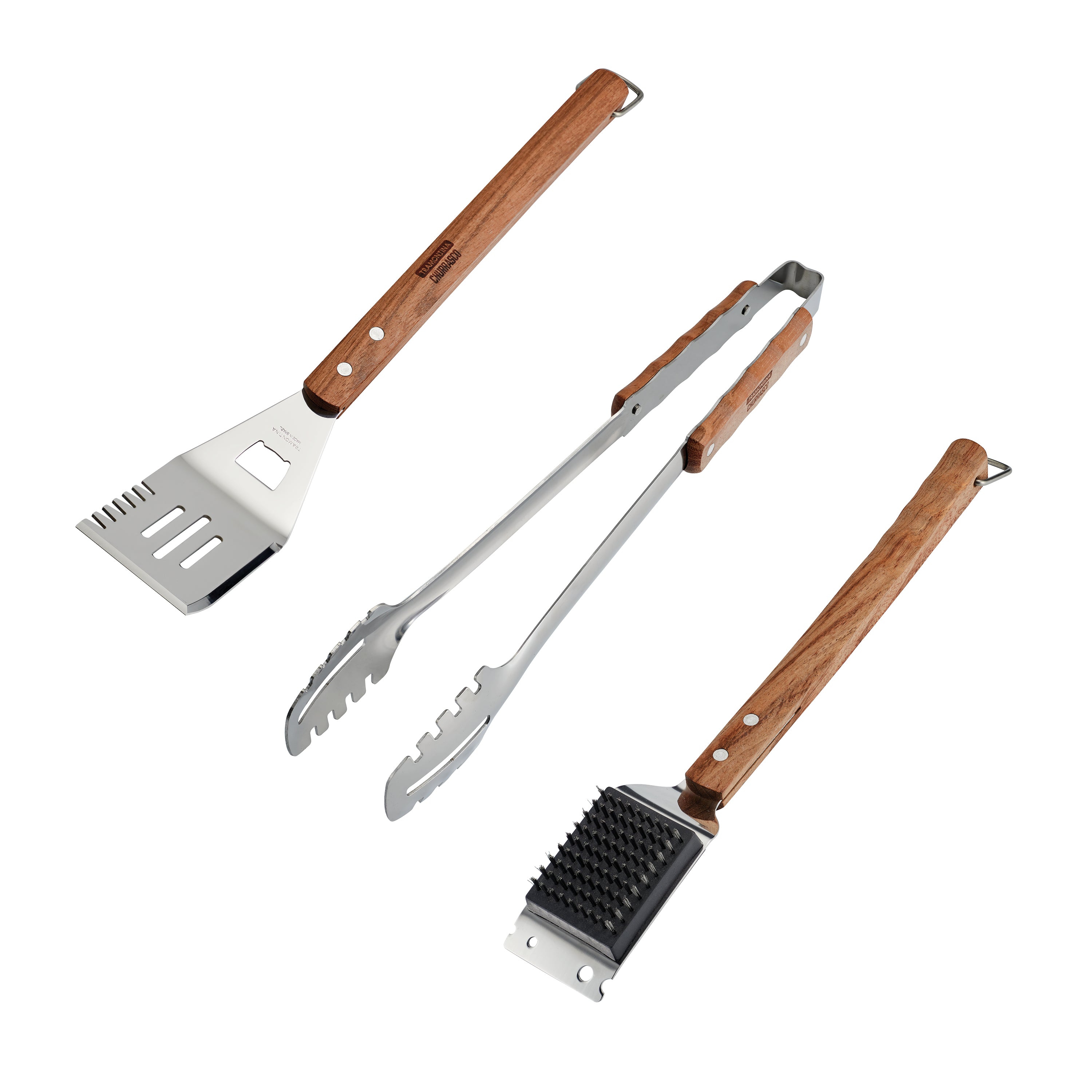 tramontina-churrasco-3-piece-essential-bbq-tool-set-with-spatula-tongs-and-grill image 1