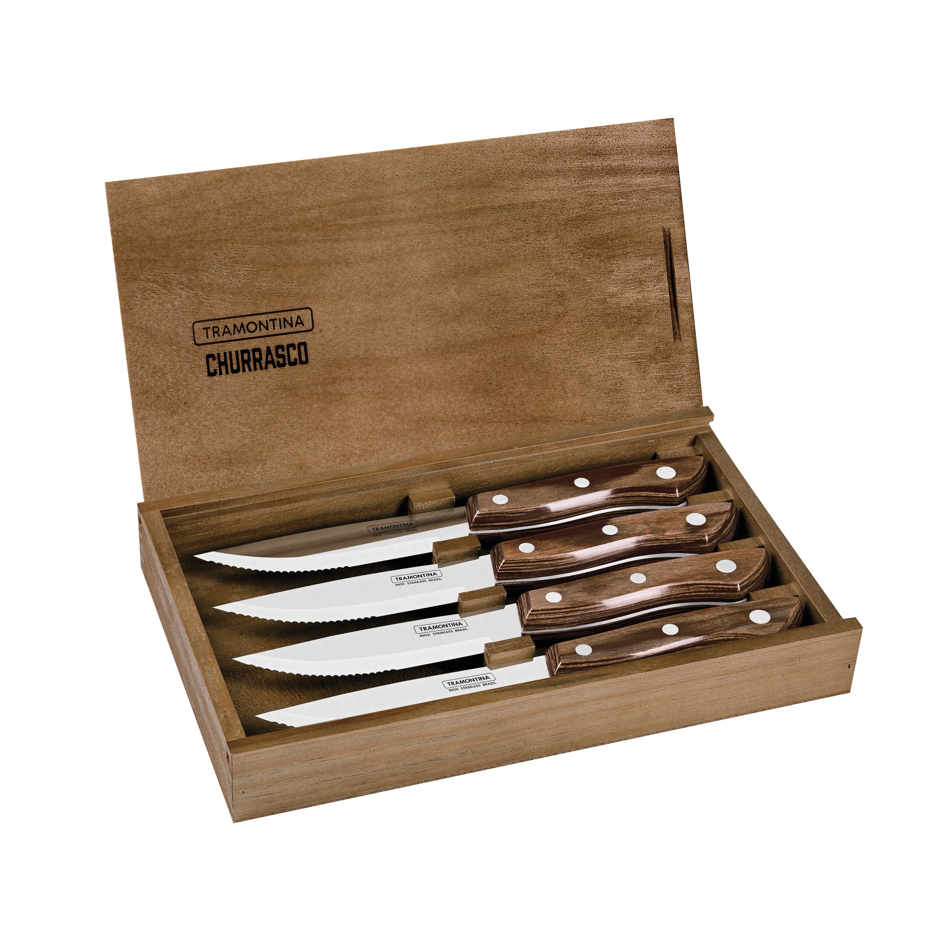 tramontina-churrasco-bbq-4-piece-porterhouse-steak-knife-set-with-wood-gift-box image 2