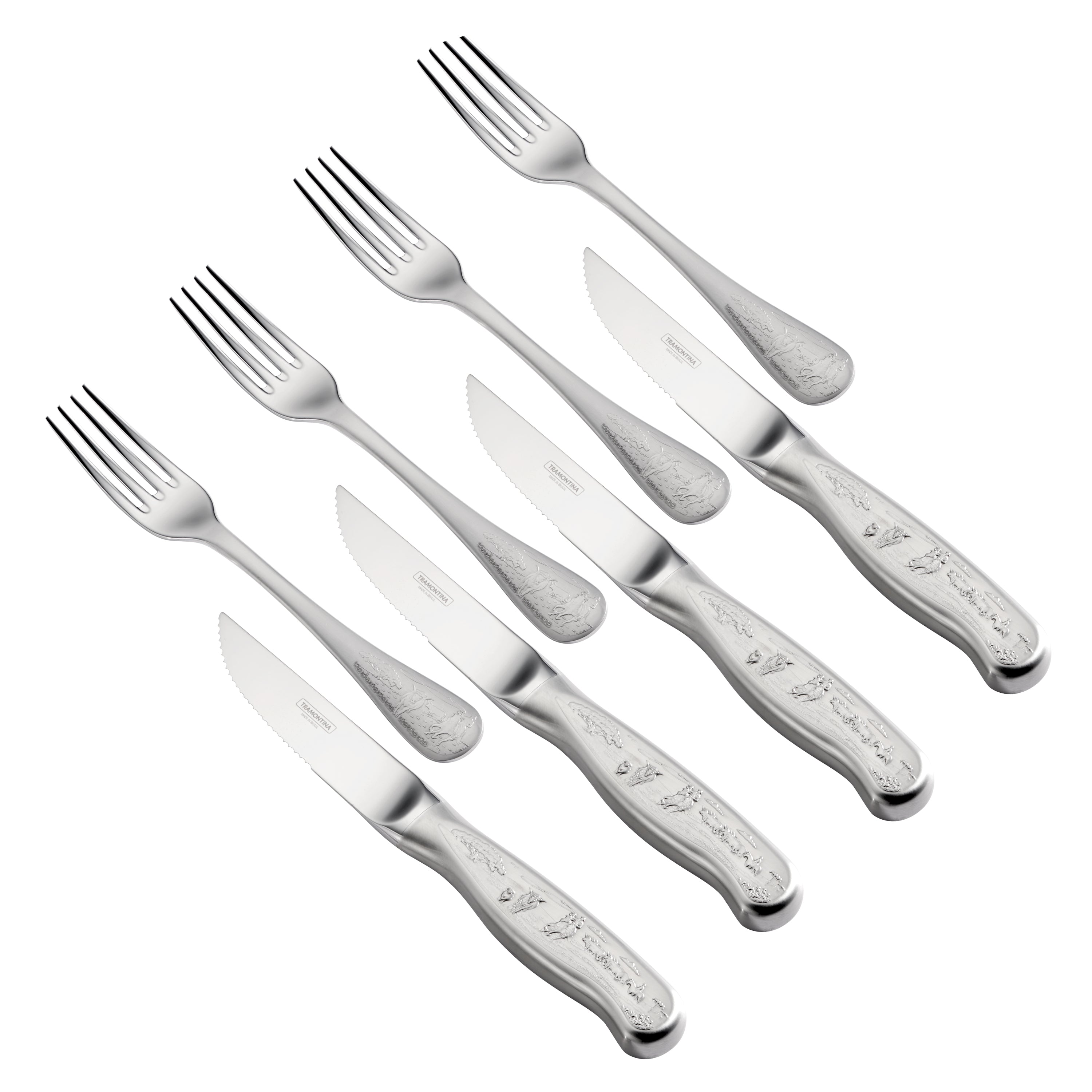 tramontina-churrasco-8-piece-forged-embossed-steak-knife-and-fork-set-5-inch-sta image 1