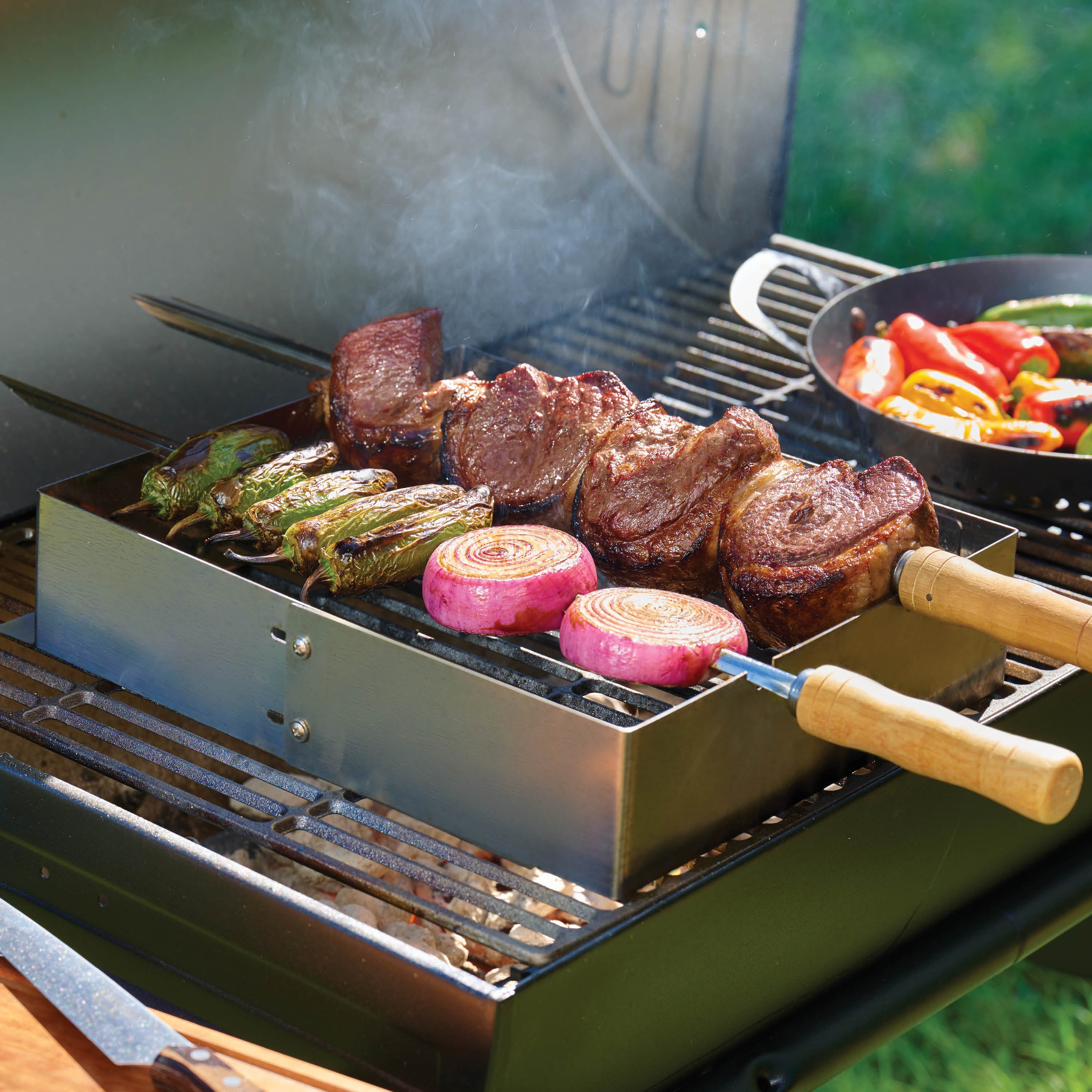 tramontina-churrasco-bbq-stainless-steel-skewer-and-grill-rack-set image 2