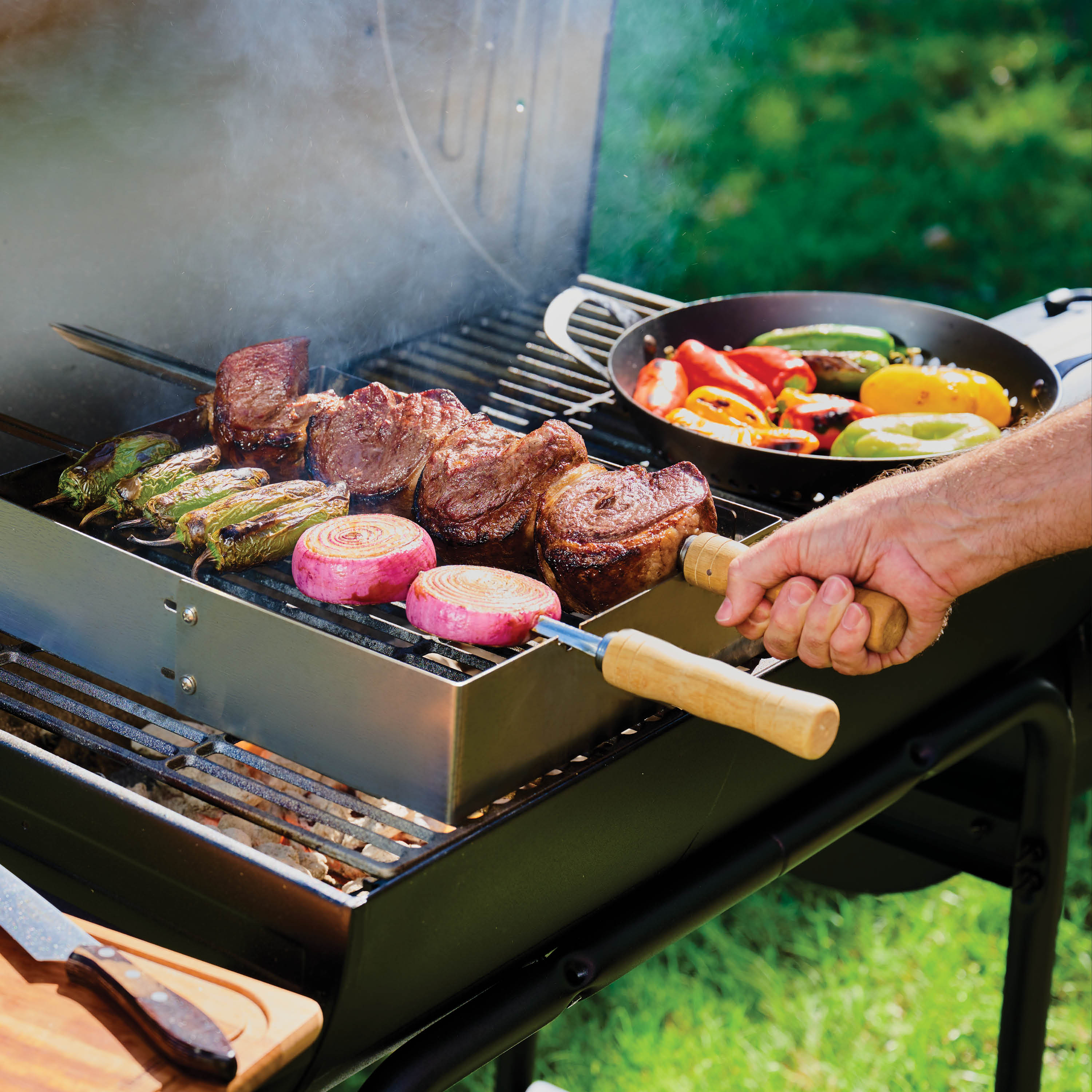 tramontina-churrasco-bbq-stainless-steel-skewer-and-grill-rack-set image 5