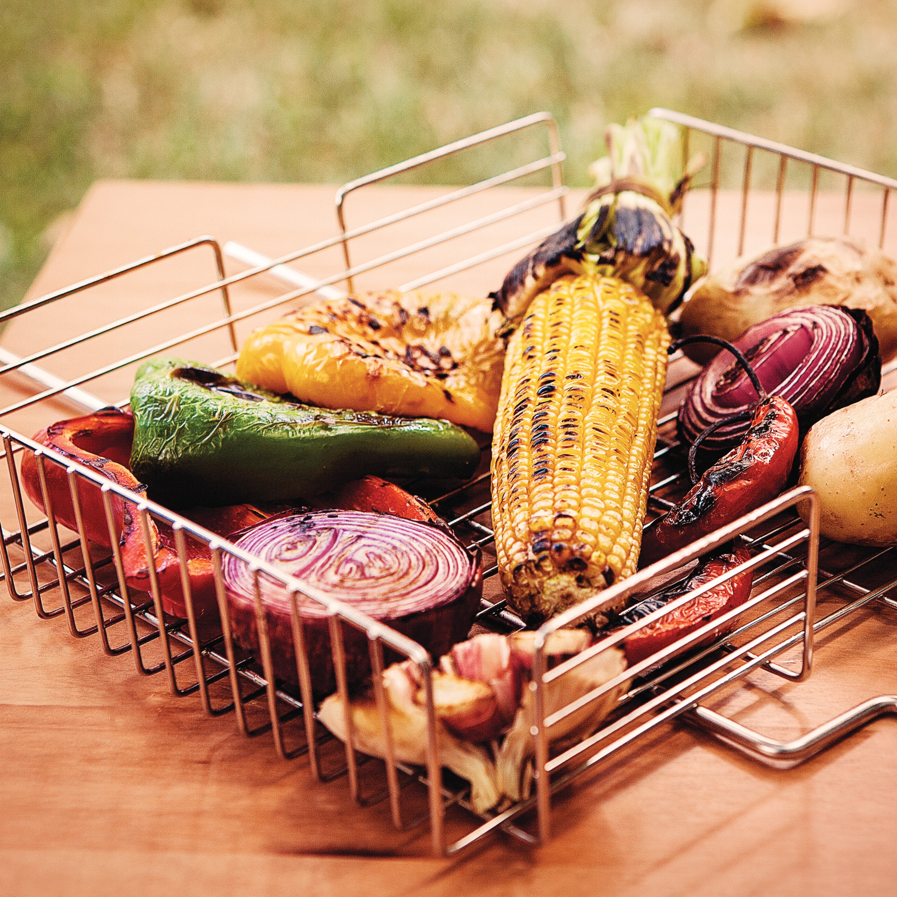 tramontina-churrasco-stainless-steel-multi-use-deep-grill-basket-with-long-curve image 2
