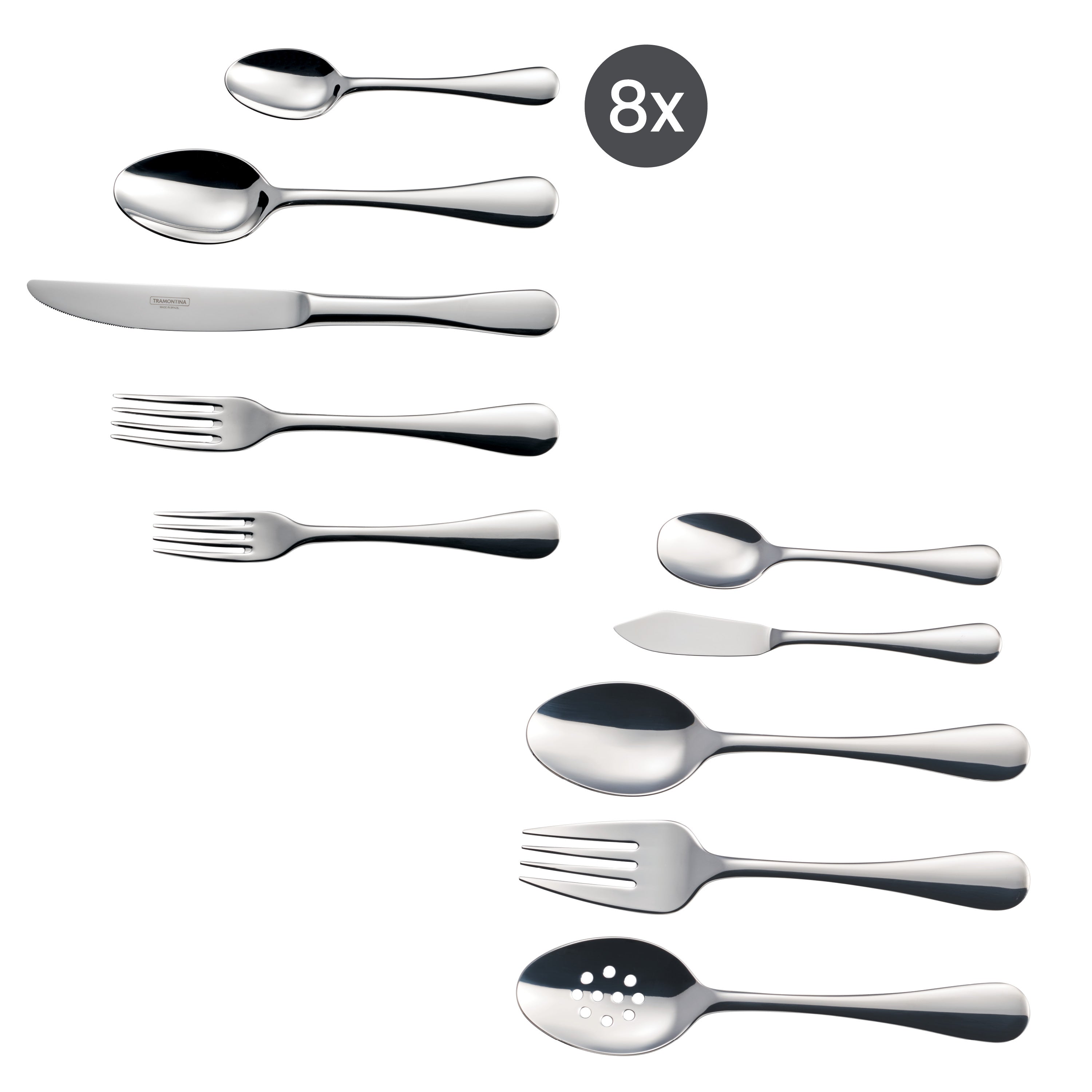 tramontina-classic-18-10-stainless-steel-45-piece-flatware-set-service-for-8 image 8