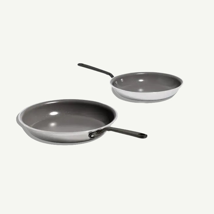 made-in-factory-seconds-ceramic-frying-pan-set-5-ply-stainless-clad-pans-with-am image 1