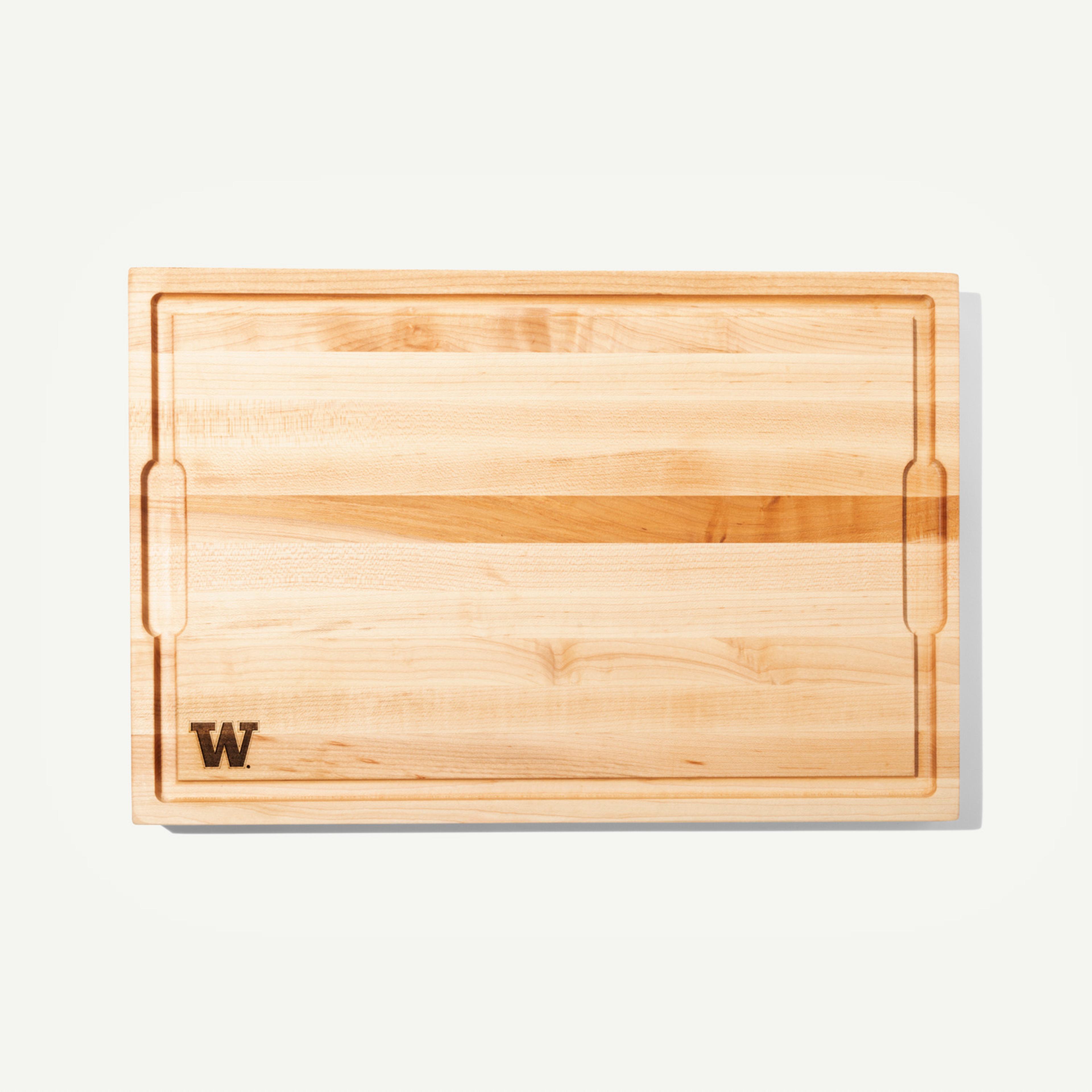made-in-university-of-washington-maple-wood-butcher-block-laser-engraved-huskies image 3