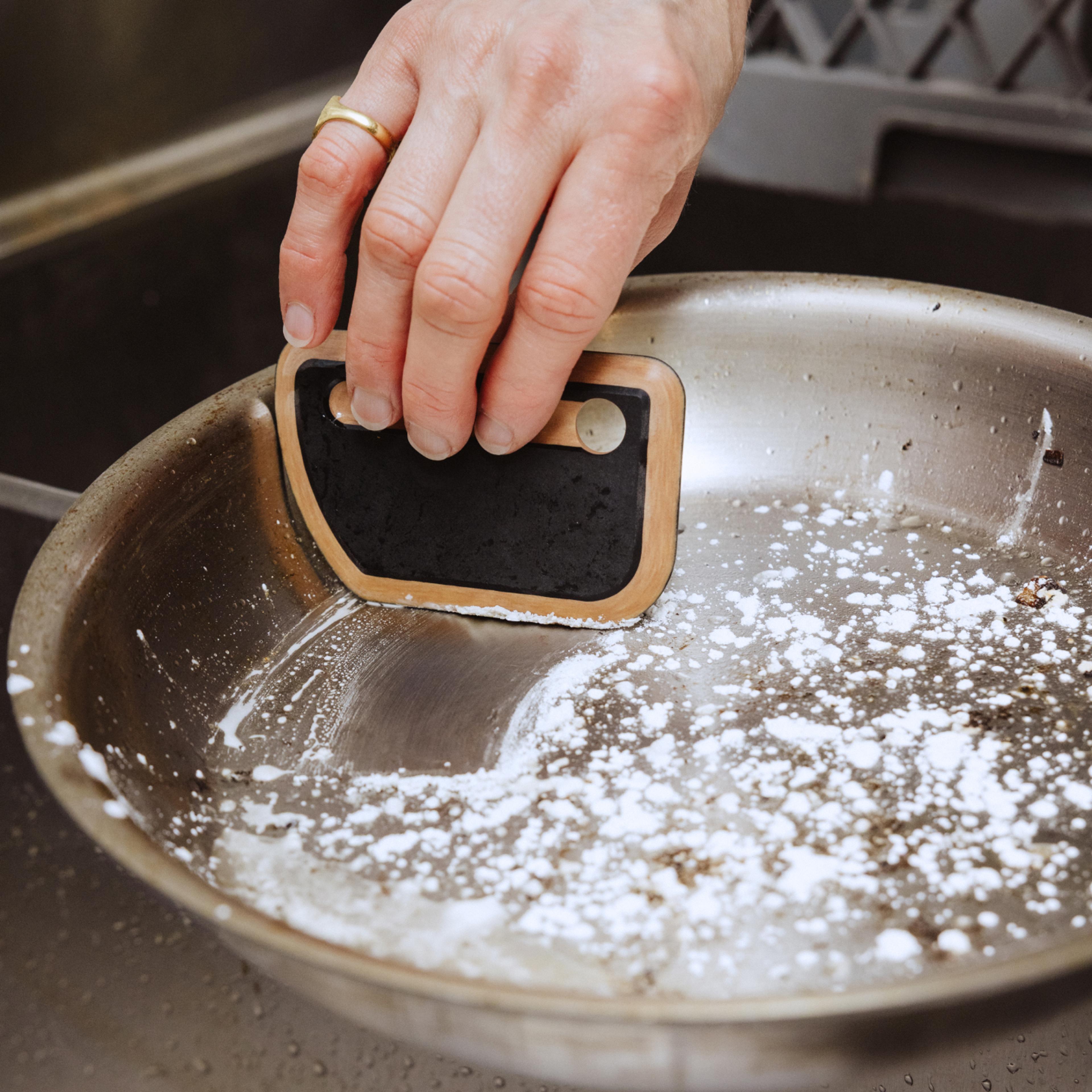 made-in-stainless-steel-cleaning-set-with-pan-scraper-non-abrasive-scrub-cloth-a image 3