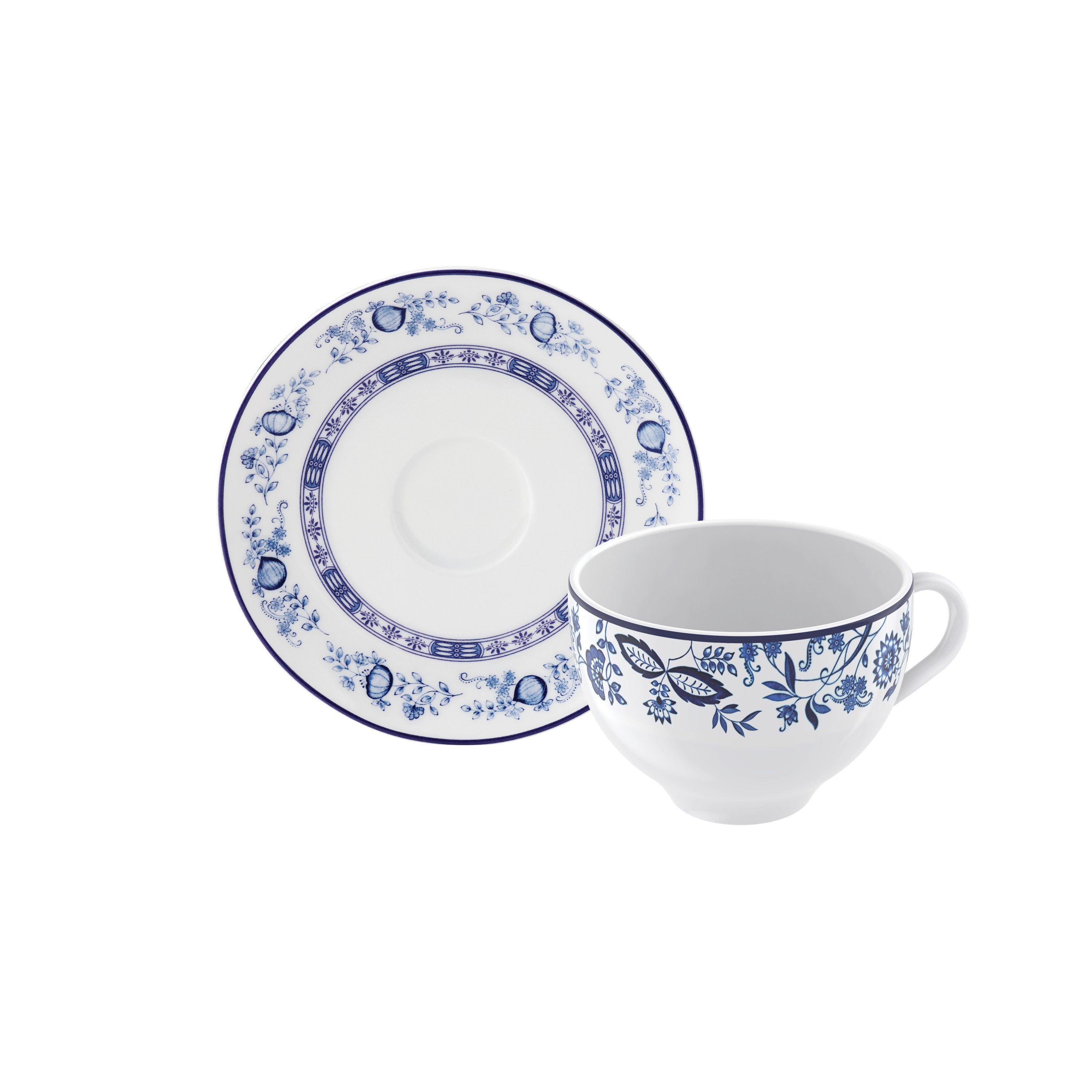 tramontina-dulce-8-5-oz-tea-cup-and-saucer-6-piece-set-non-refractory-porcelain- image 2