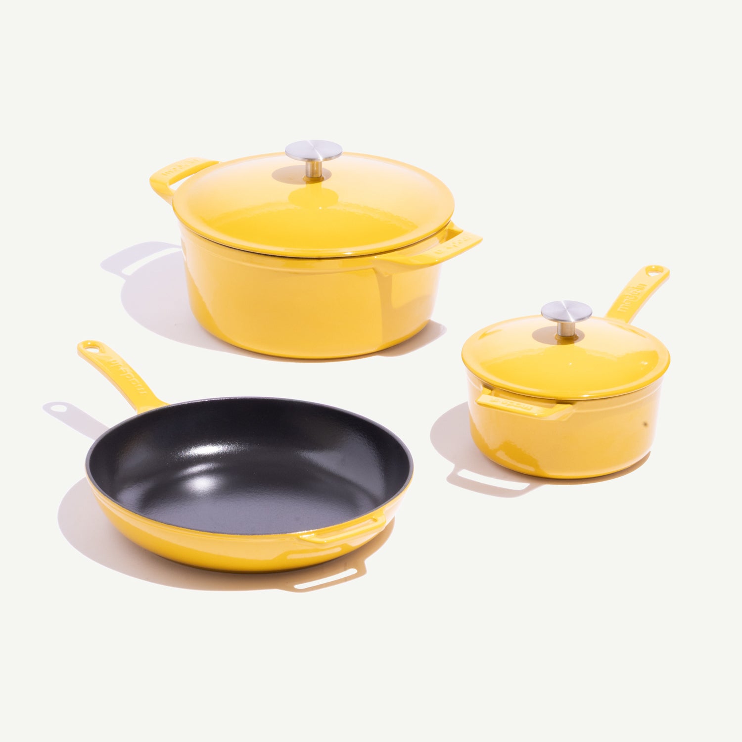 made-in-enameled-cast-iron-3-piece-set-french-made-dutch-oven-skillet-braiser-es image 1