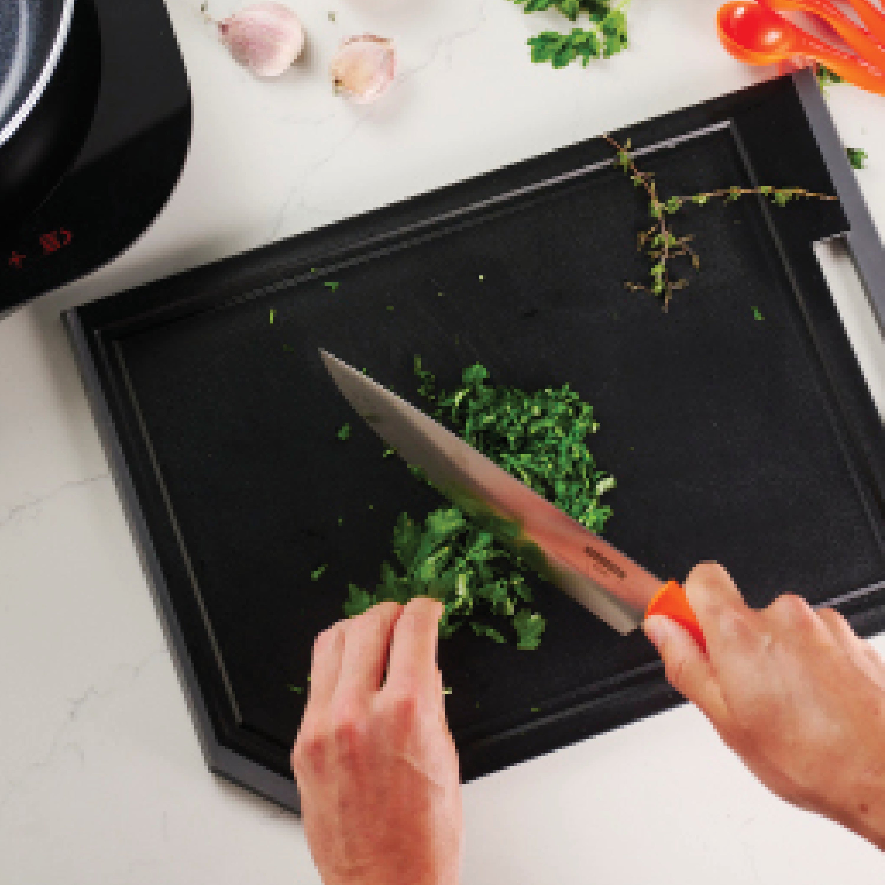 tramontina-guru-essential-knife-and-cutting-board-prep-set-8-in-chef-s-knife-and image 2