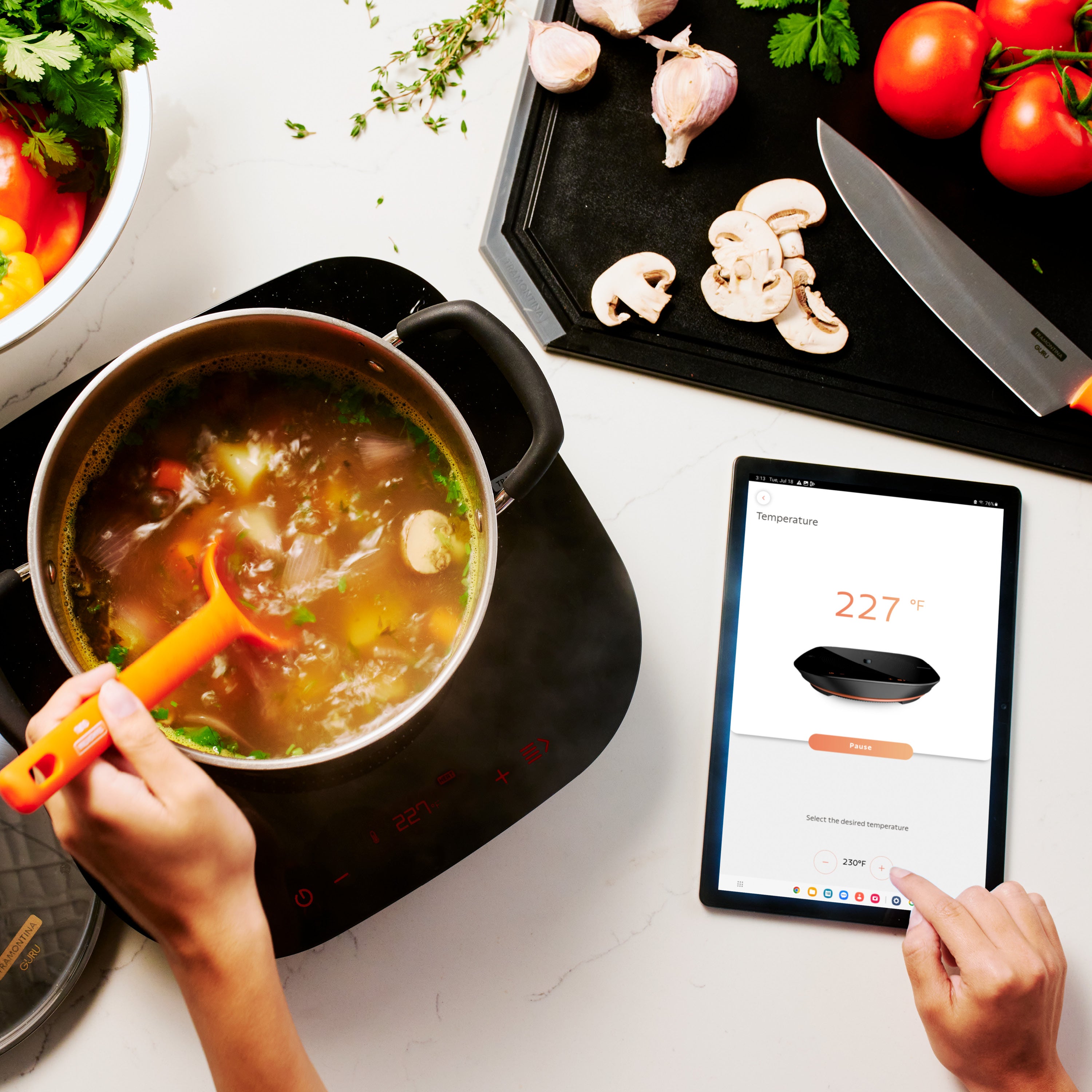 tramontina-guru-4-piece-starter-set-portable-induction-cooktop-with-connected-ap image 5