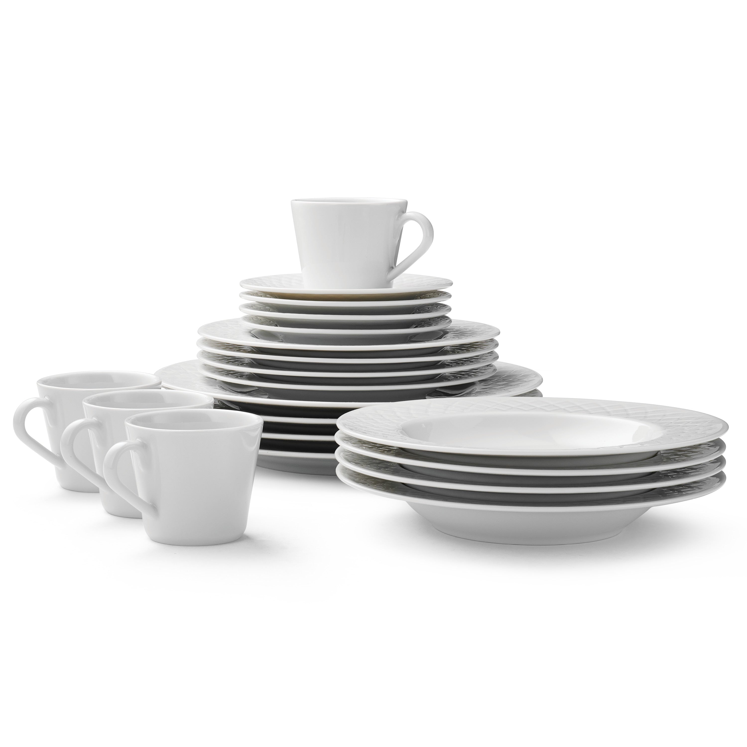 tramontina-ingrid-20-piece-porcelain-dinner-set-with-plates-cups-and-saucers image 4