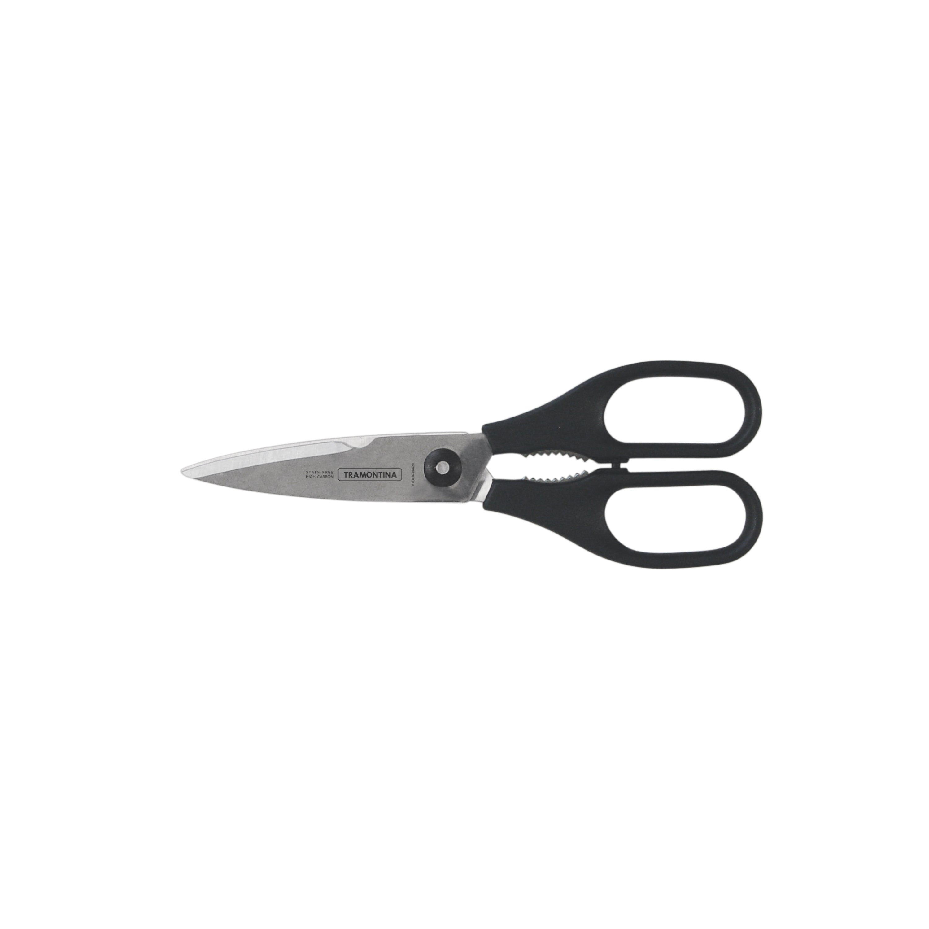 tramontina-stainless-steel-kitchen-shears-with-satin-finish-and-black-polypropyl image 1