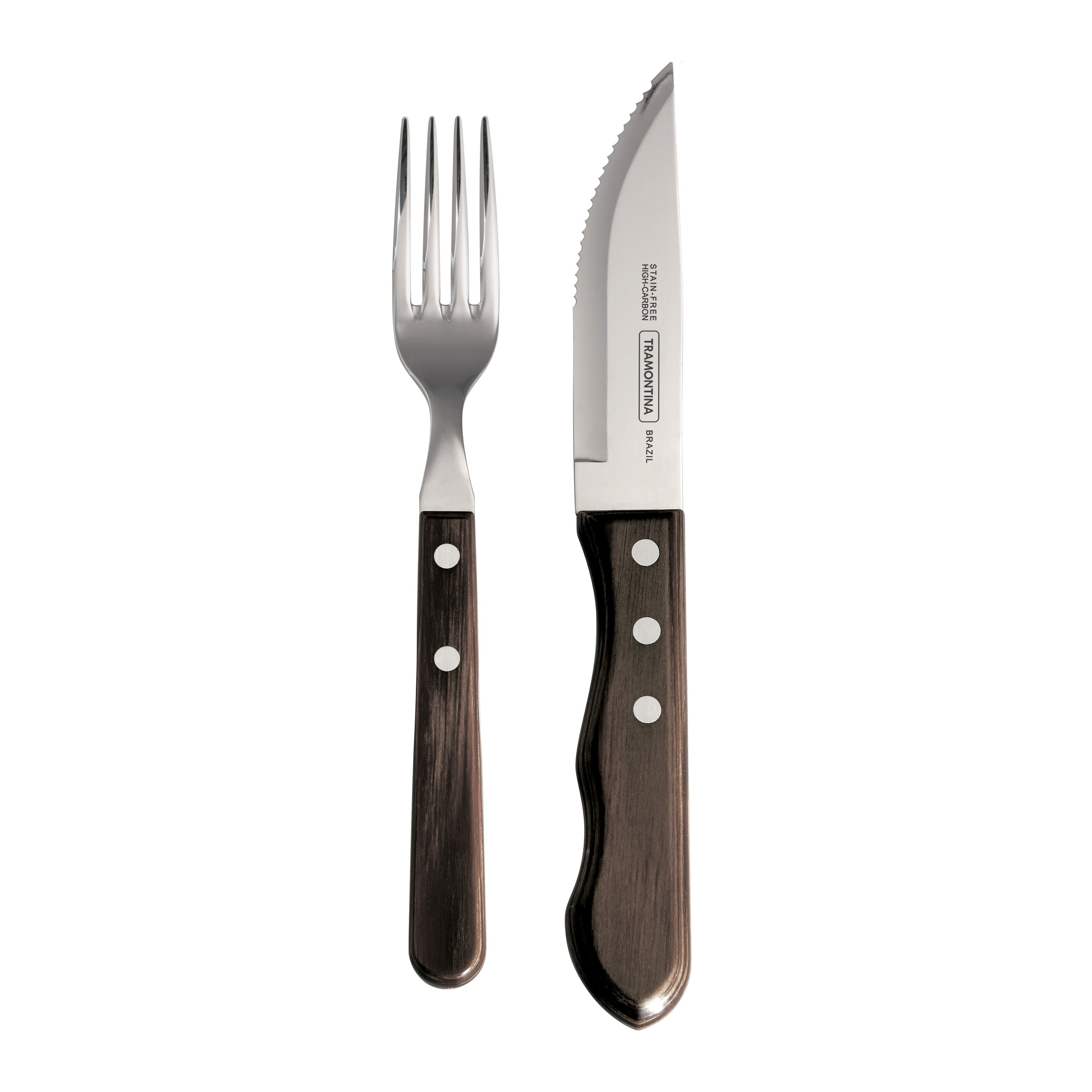tramontina-porterhouse-12-piece-polywood-steak-knife-and-fork-set-6-serrated-hig image 3