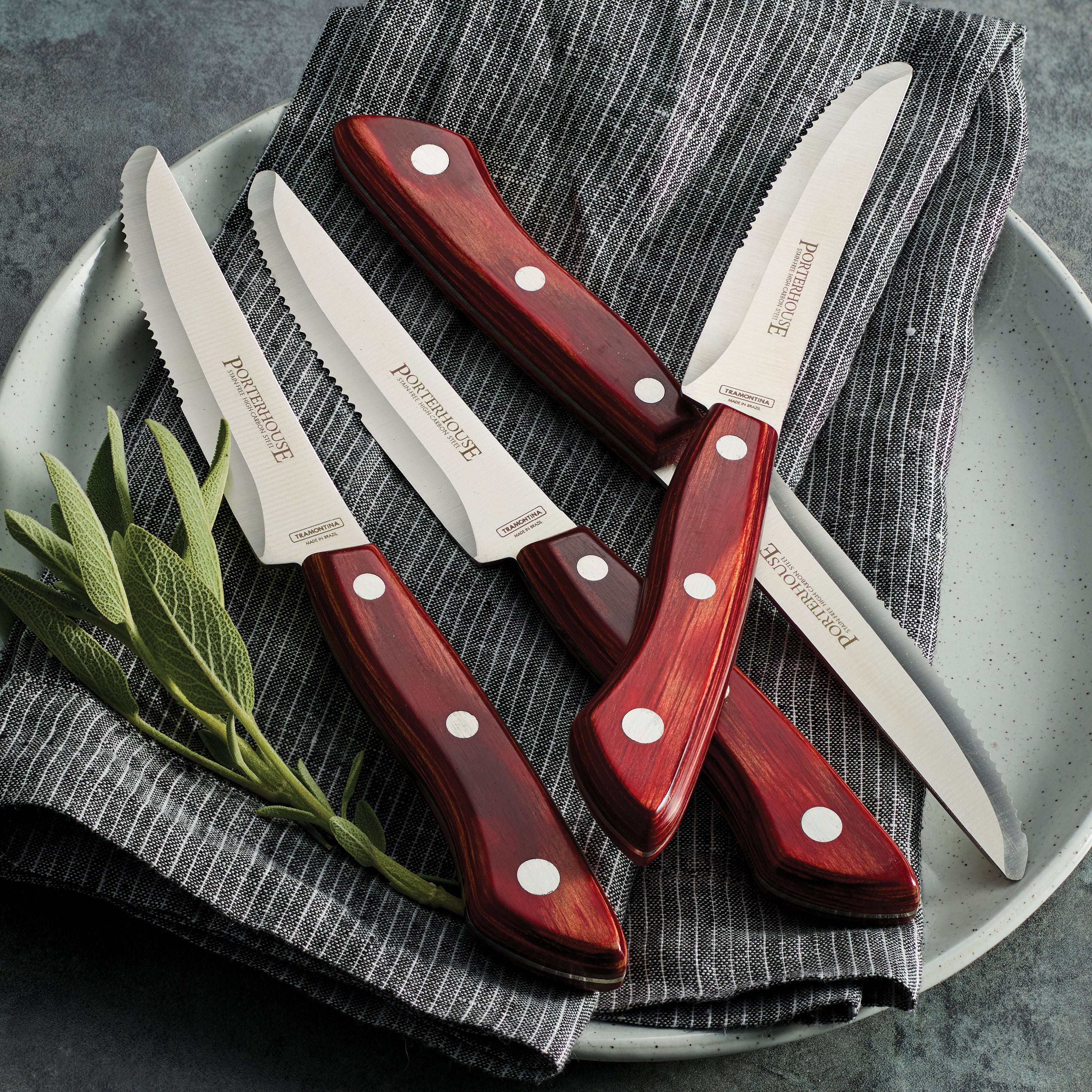 tramontina-porterhouse-4-piece-5-inch-steak-knife-set-rounded-handle-stamped-hig image 2