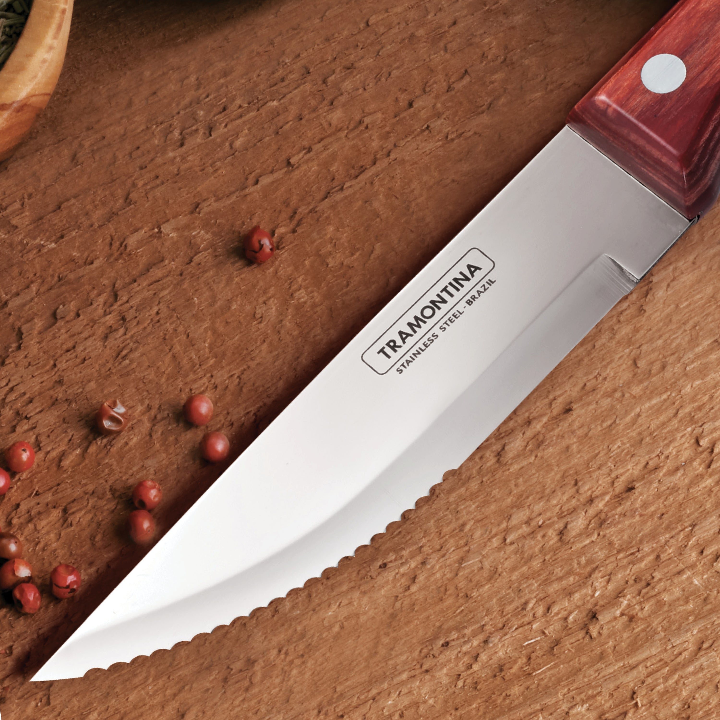 tramontina-porterhouse-5-piece-serrated-steak-knife-set-with-hardwood-counter-bl image 4