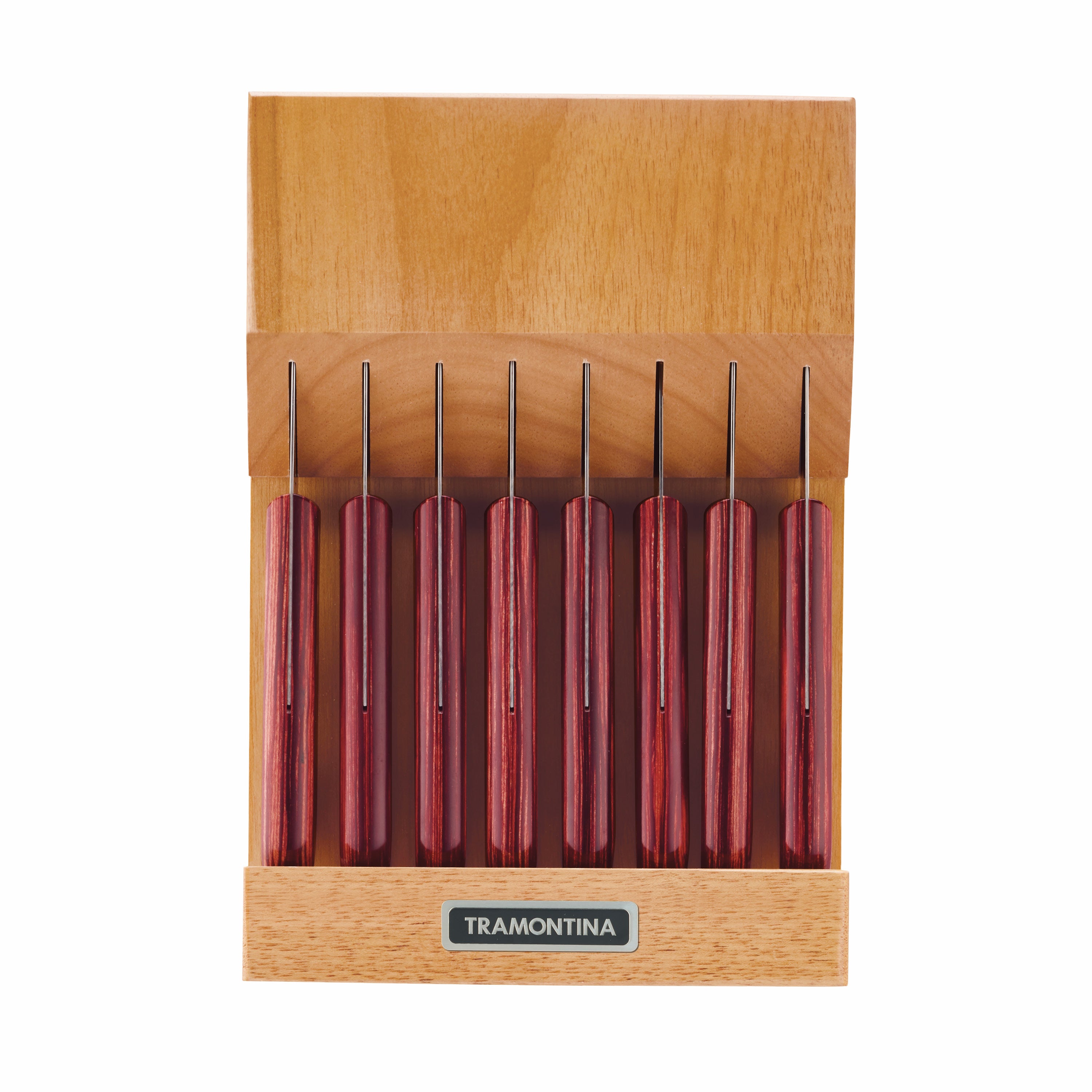 tramontina-gourmet-porterhouse-9-piece-steak-knife-set-with-hardwood-block image 8