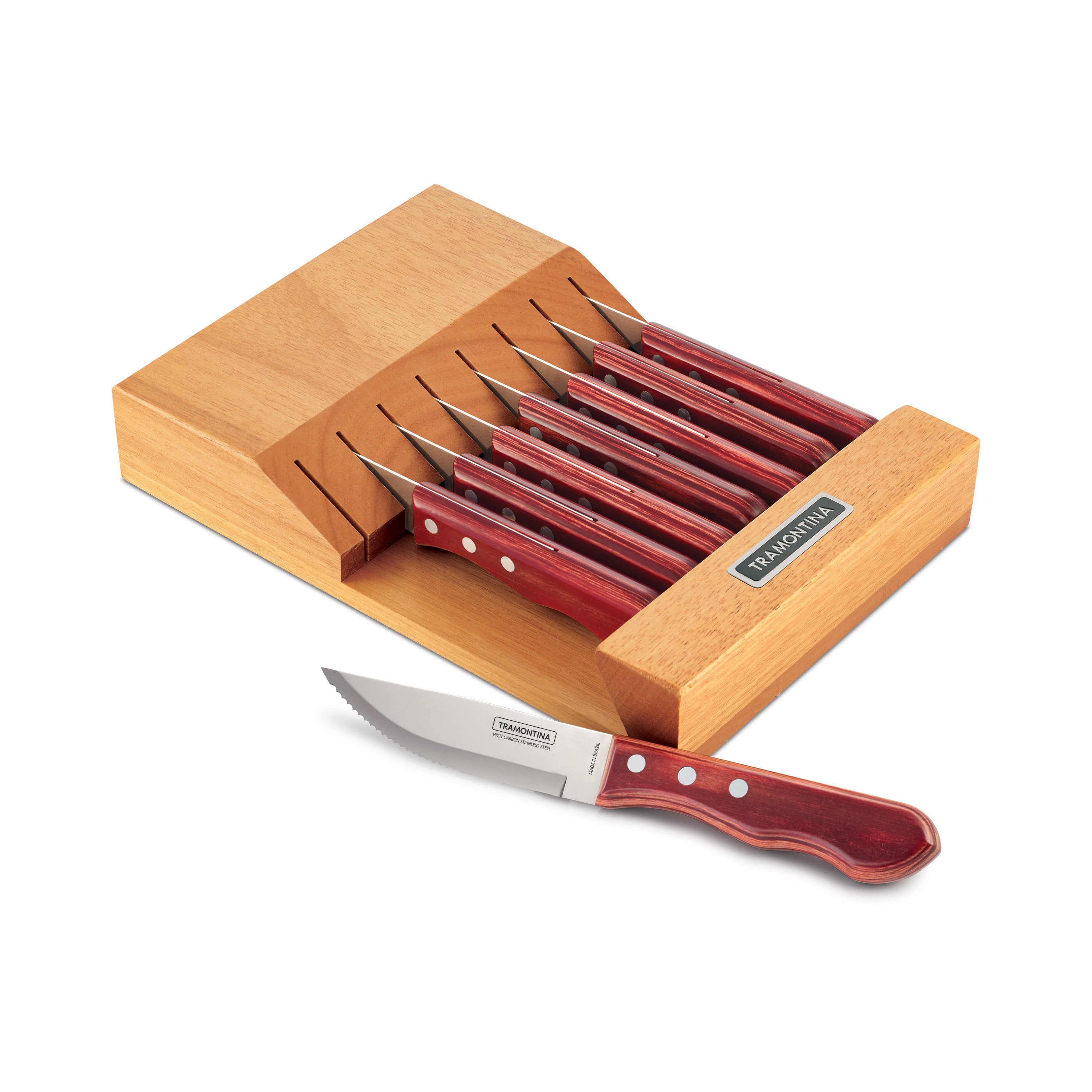 tramontina-gourmet-porterhouse-9-piece-high-carbon-stainless-steel-steak-knife-s image 1