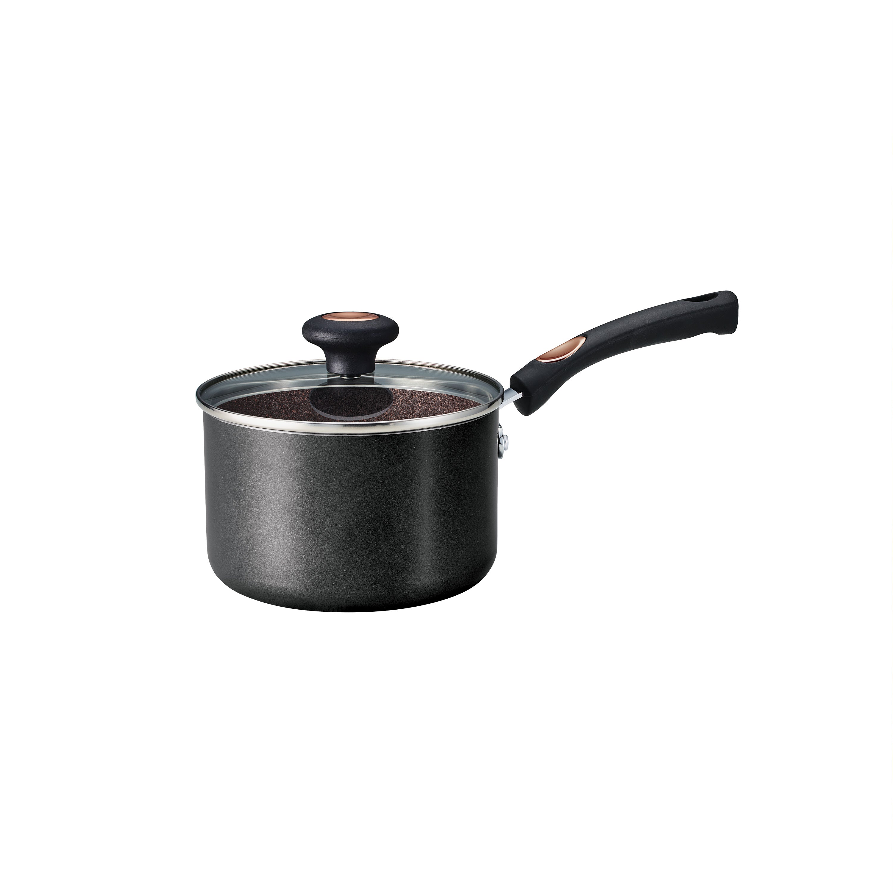 tramontina-pots-pans-aluminum-nonstick-covered-sauce-pan-with-tempered-glass-lid image 2