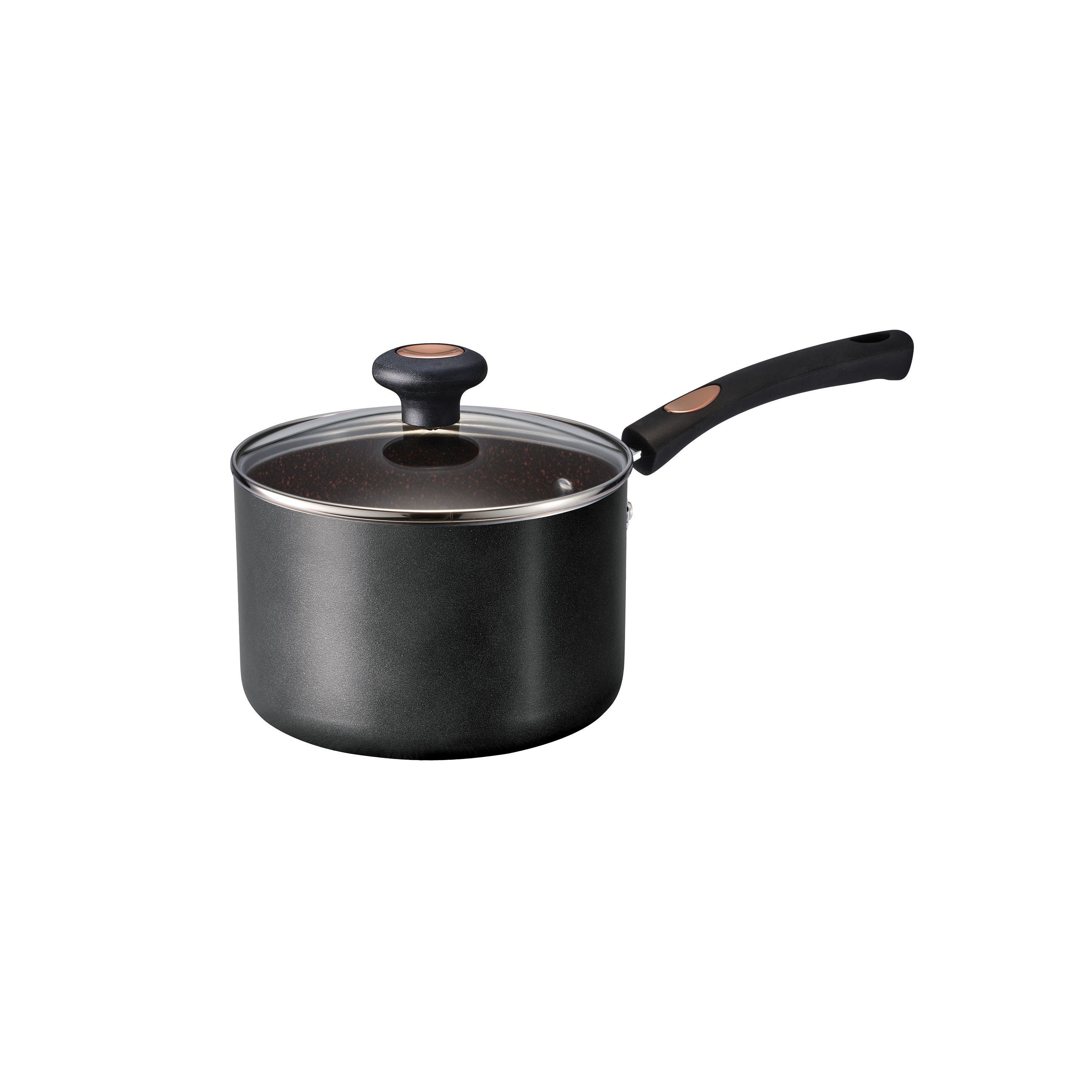 tramontina-pots-pans-aluminum-nonstick-covered-sauce-pan-with-tempered-glass-lid image 1