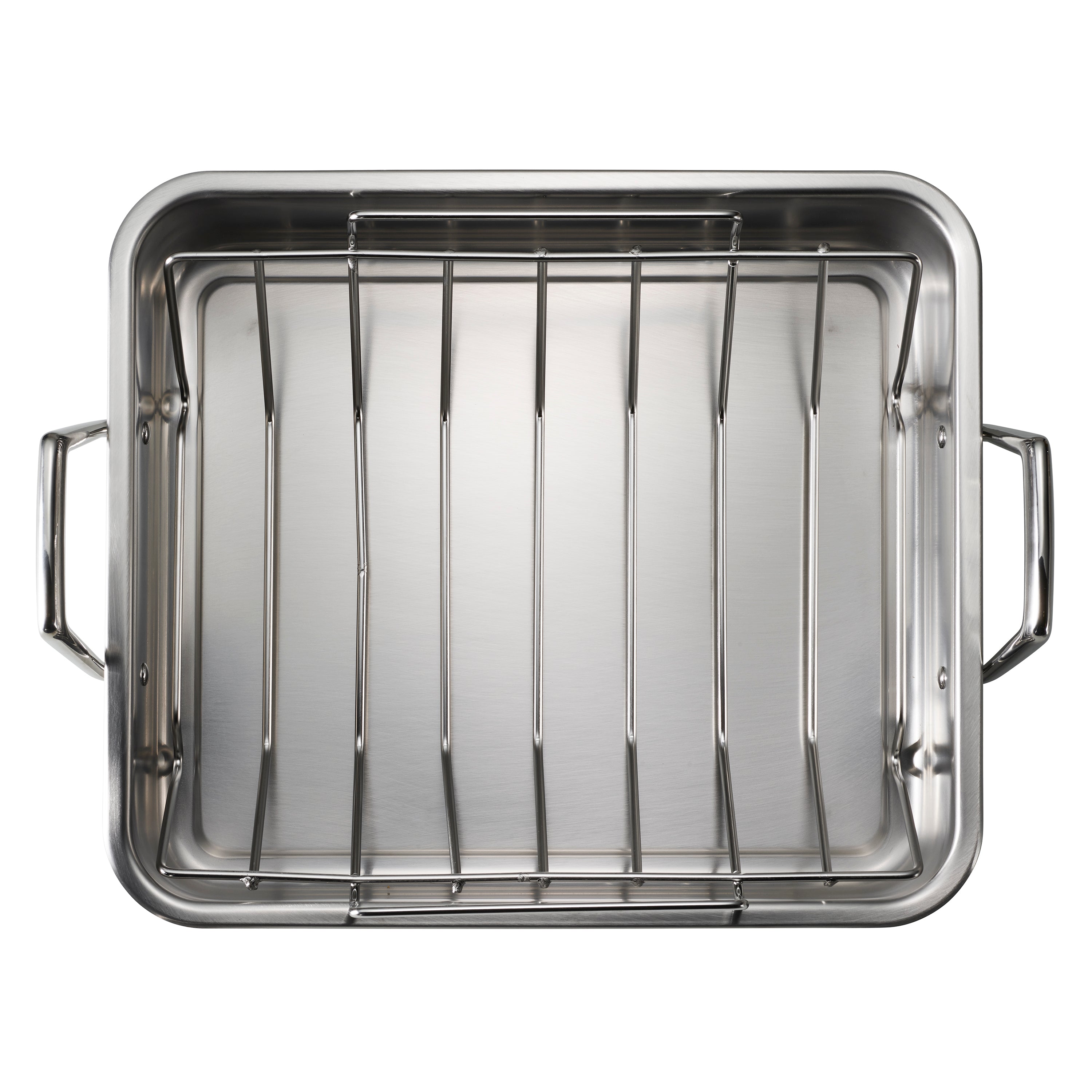 tramontina-prima-16-5-in-stainless-steel-deep-roasting-pan-with-basting-grill-v- image 7