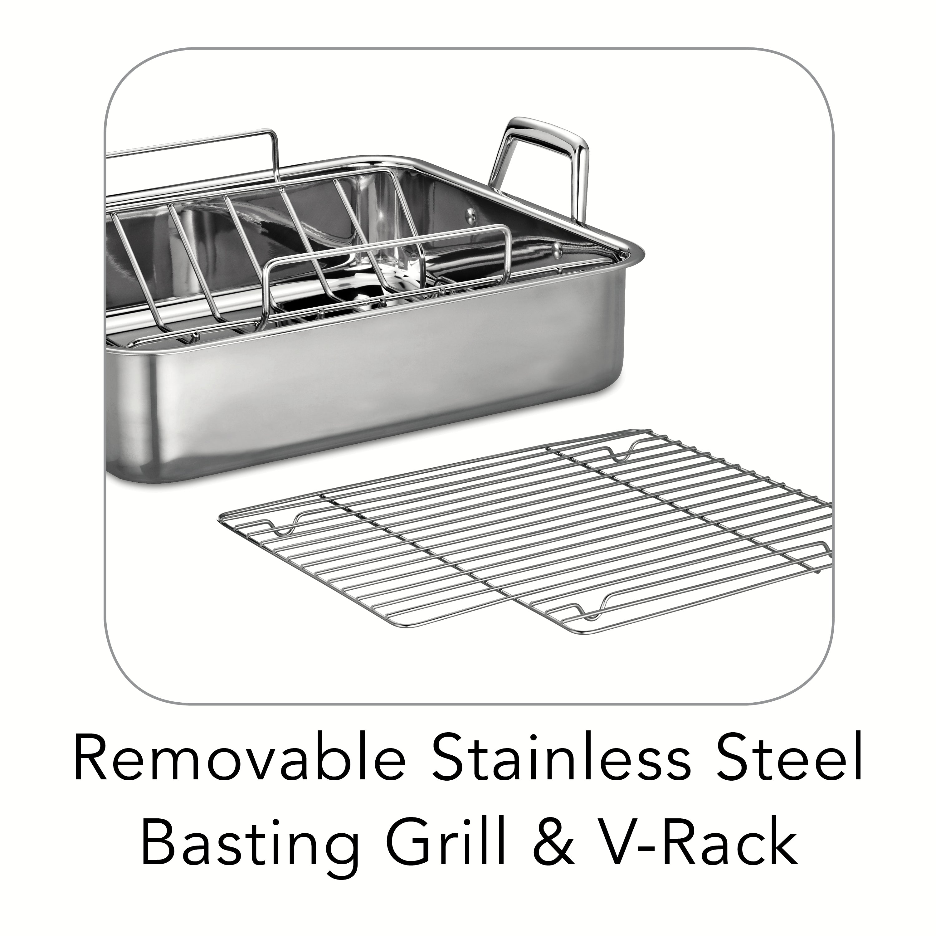 tramontina-prima-16-5-in-stainless-steel-deep-roasting-pan-with-basting-grill-v- image 8