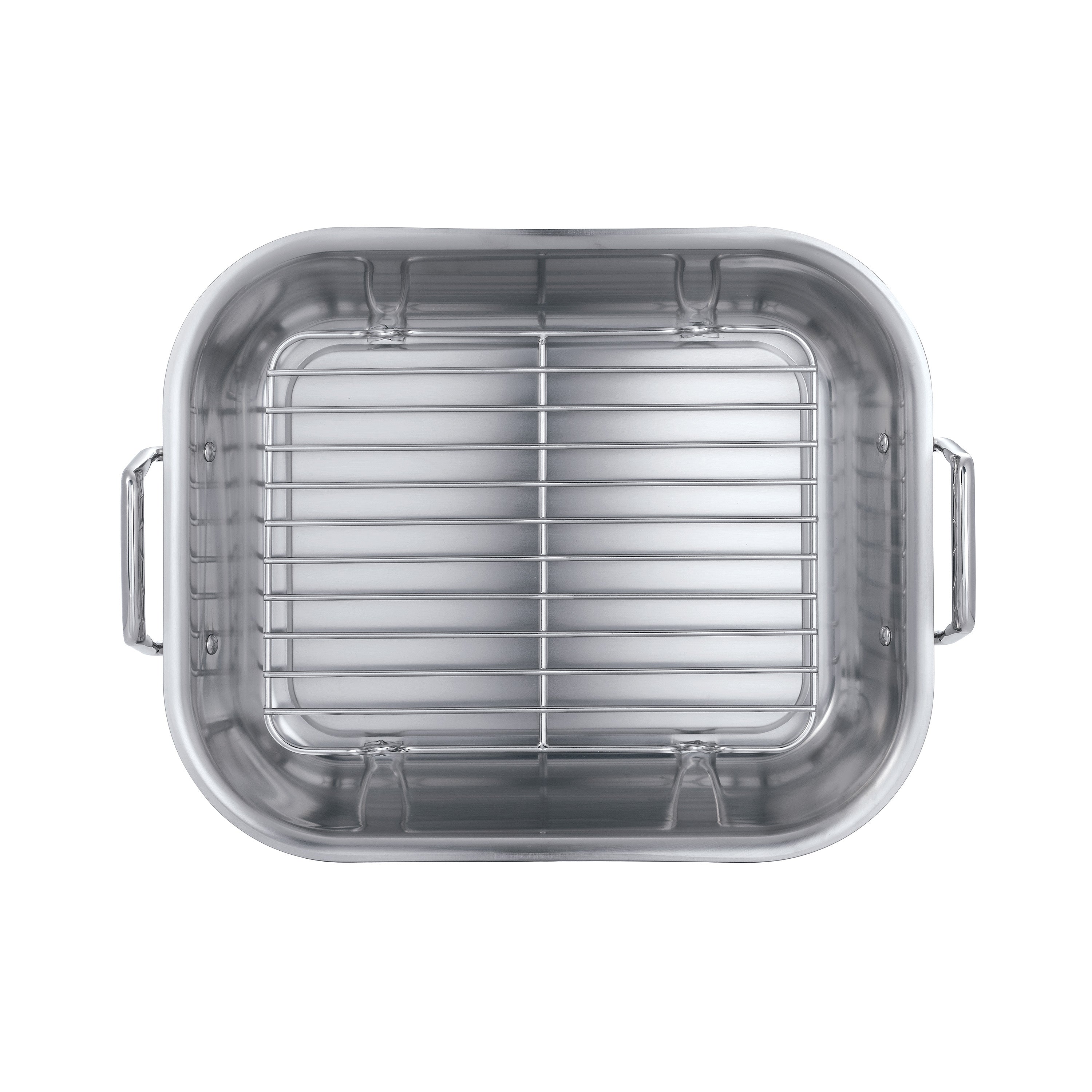 tramontina-gourmet-prima-16-75-inch-stainless-steel-flared-edge-roasting-pan-wit image 4