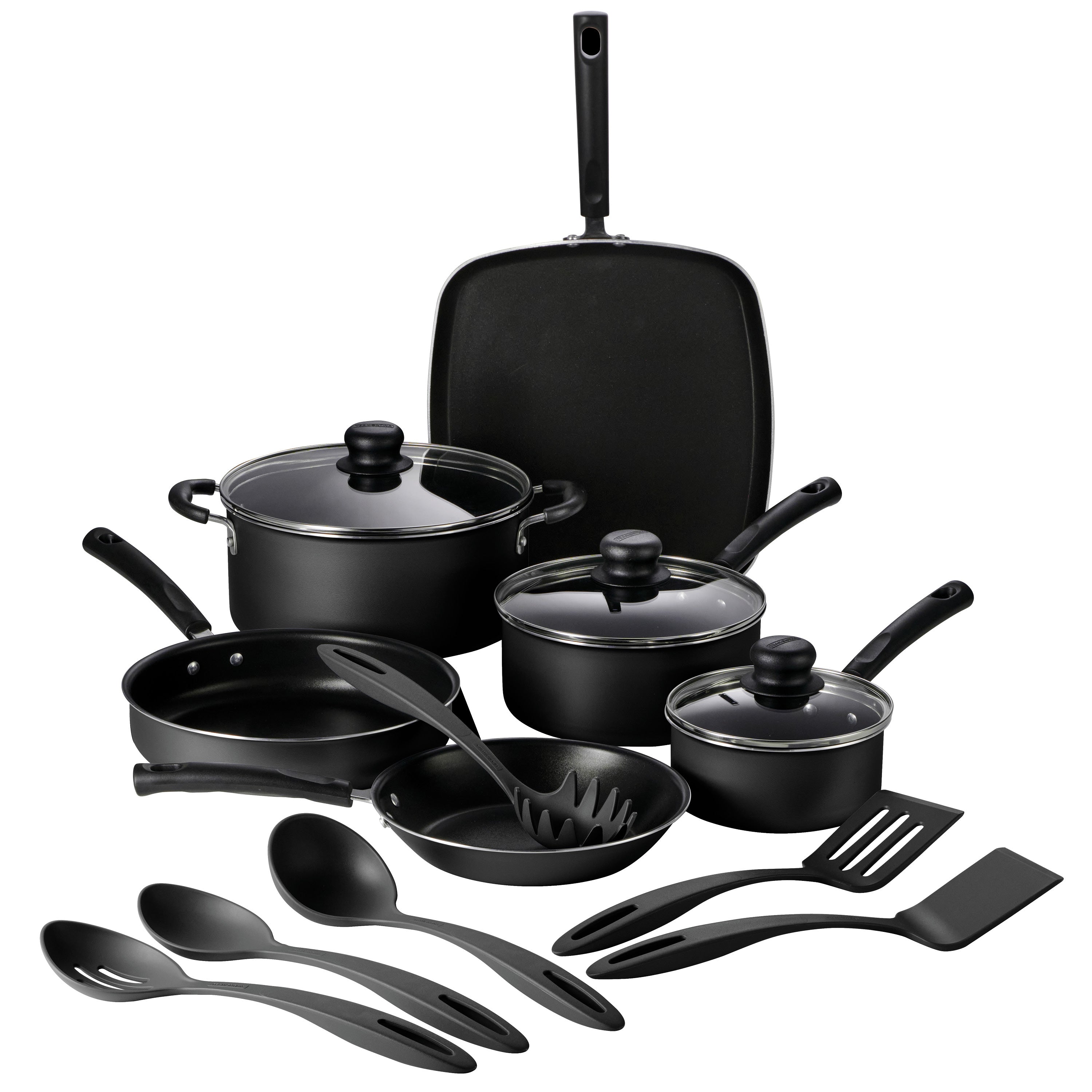 tramontina-prima-ware-15-piece-nonstick-cookware-set-with-starflon-max-glass-lid image 1
