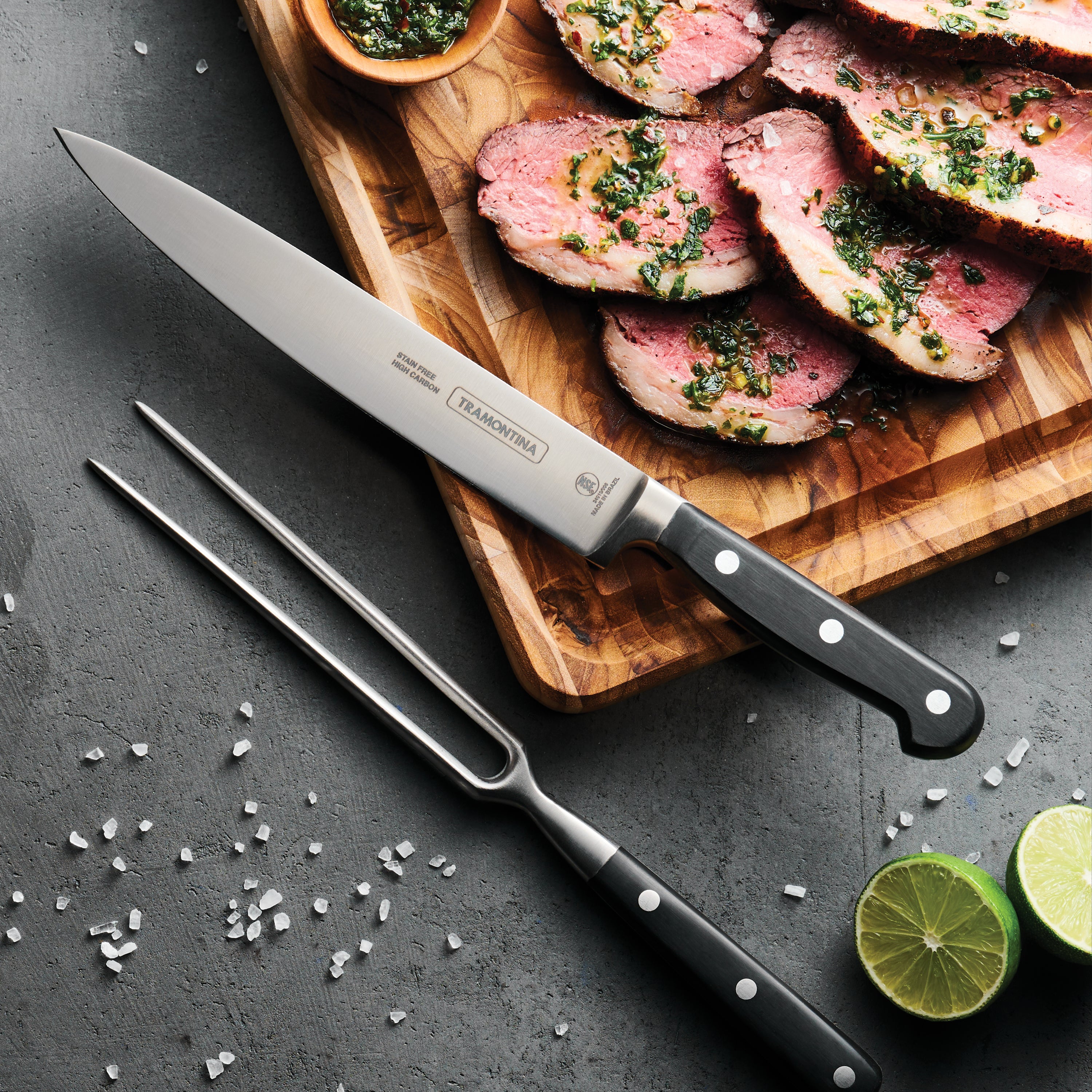 tramontina-gourmet-professional-2-piece-carving-set-with-8-inch-slicer-and-carvi image 3