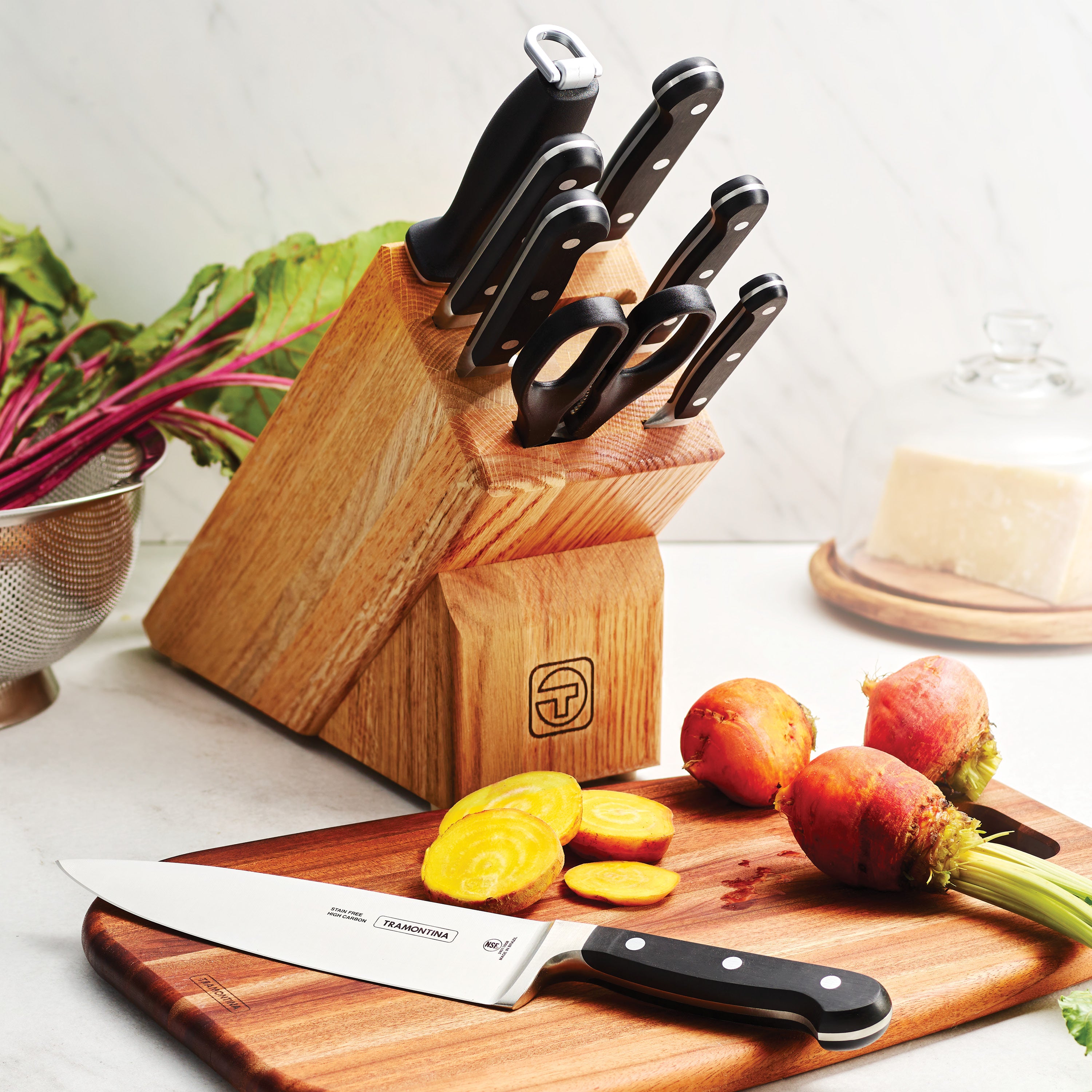 tramontina-professional-forged-9-piece-cutlery-set-with-hardwood-counter-block-f image 2