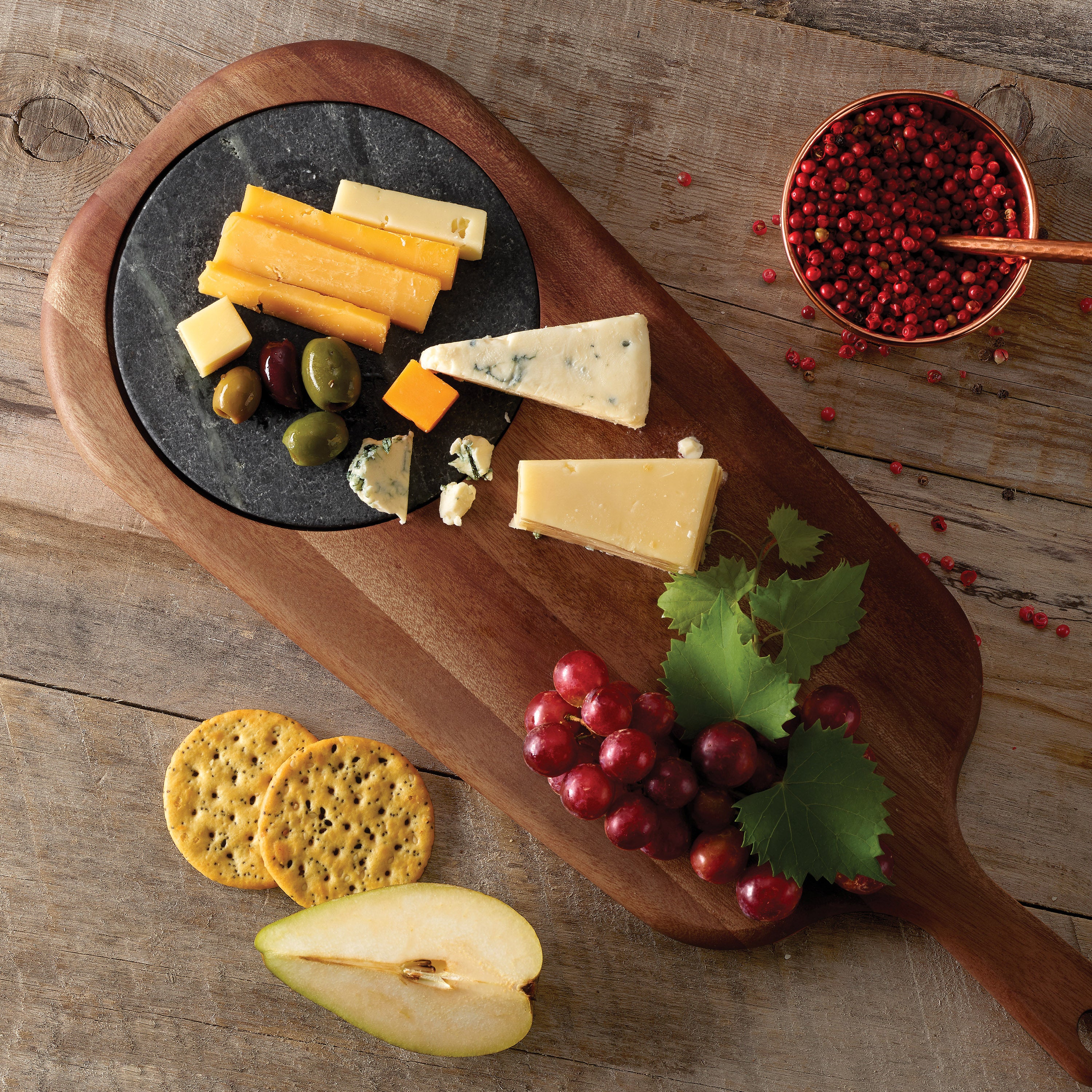 tramontina-provence-2-piece-cheese-serving-board-18-75-african-mahogany-wood-and image 3
