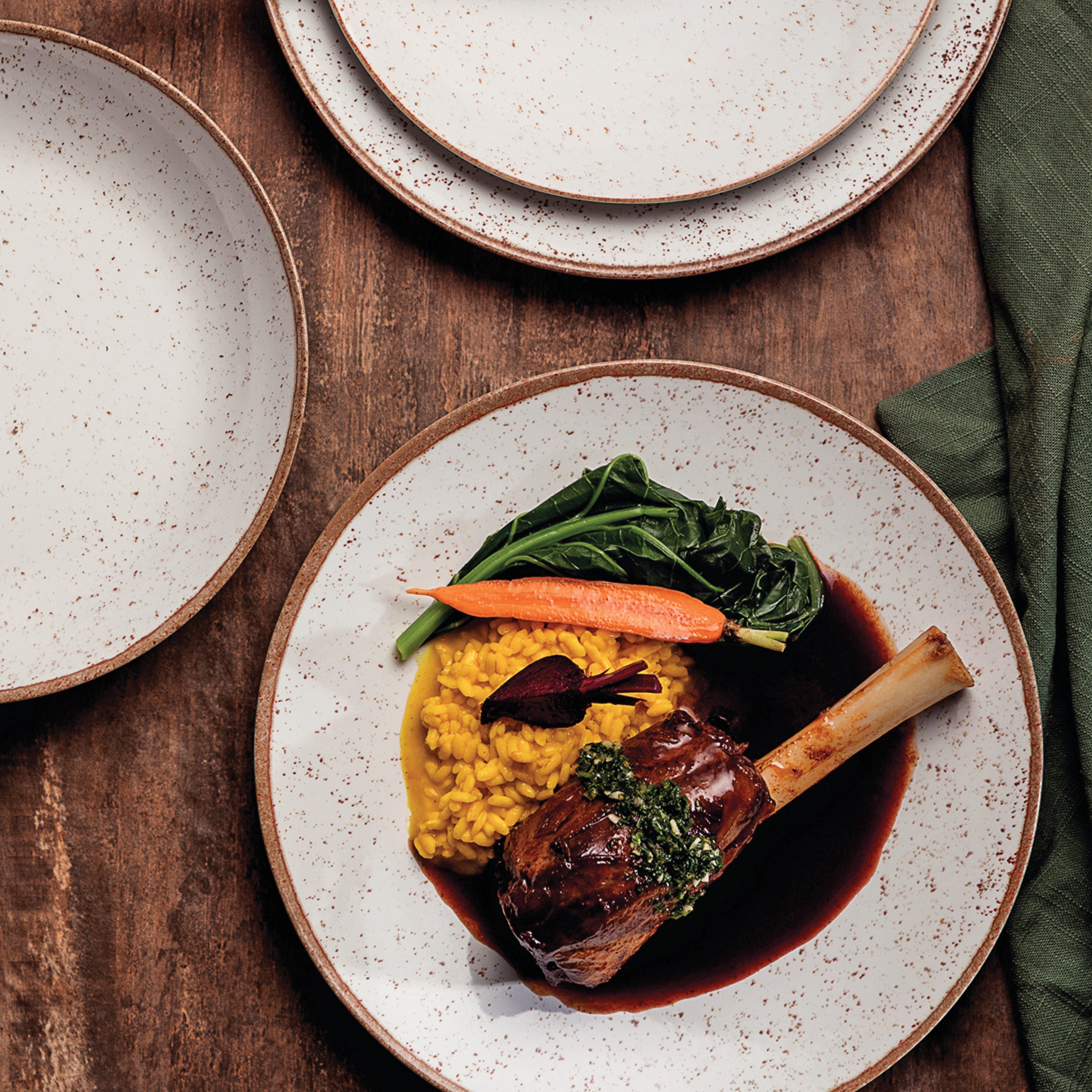 tramontina-rustic-12-piece-porcelain-plate-set-with-dinner-soup-and-dessert-plat image 7
