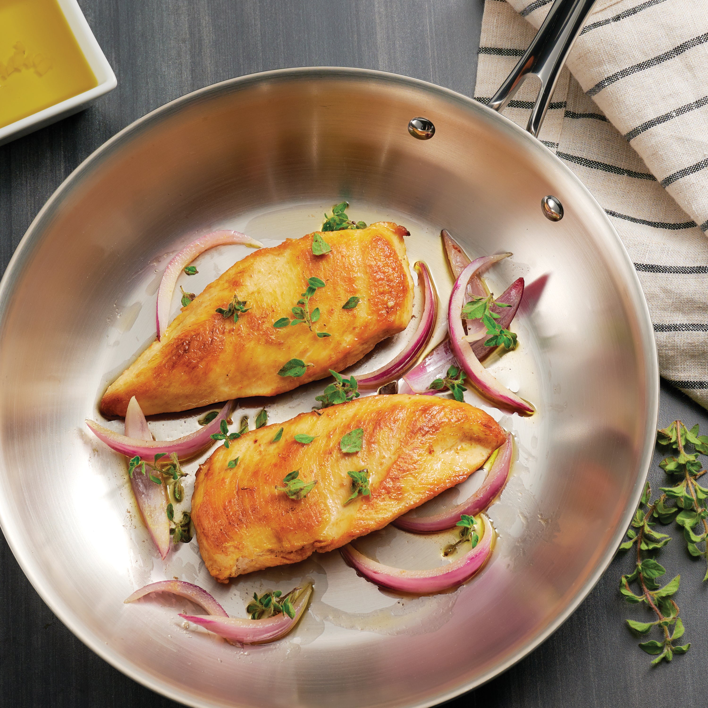 tramontina-gourmet-tri-ply-clad-stainless-steel-fry-pan-with-boston-handle image 2