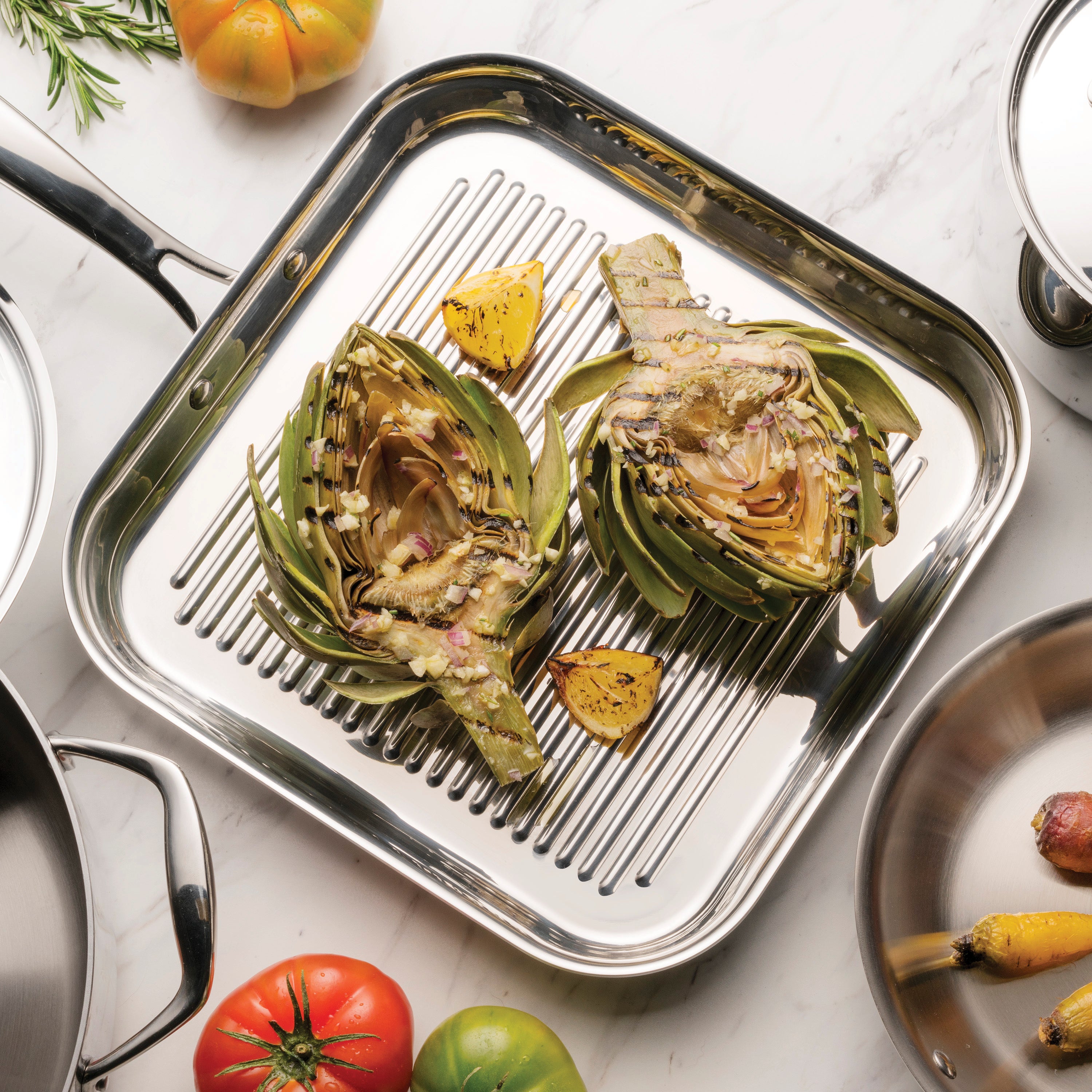 tramontina-signature-11-inch-tri-ply-clad-stainless-steel-square-grill-pan image 2