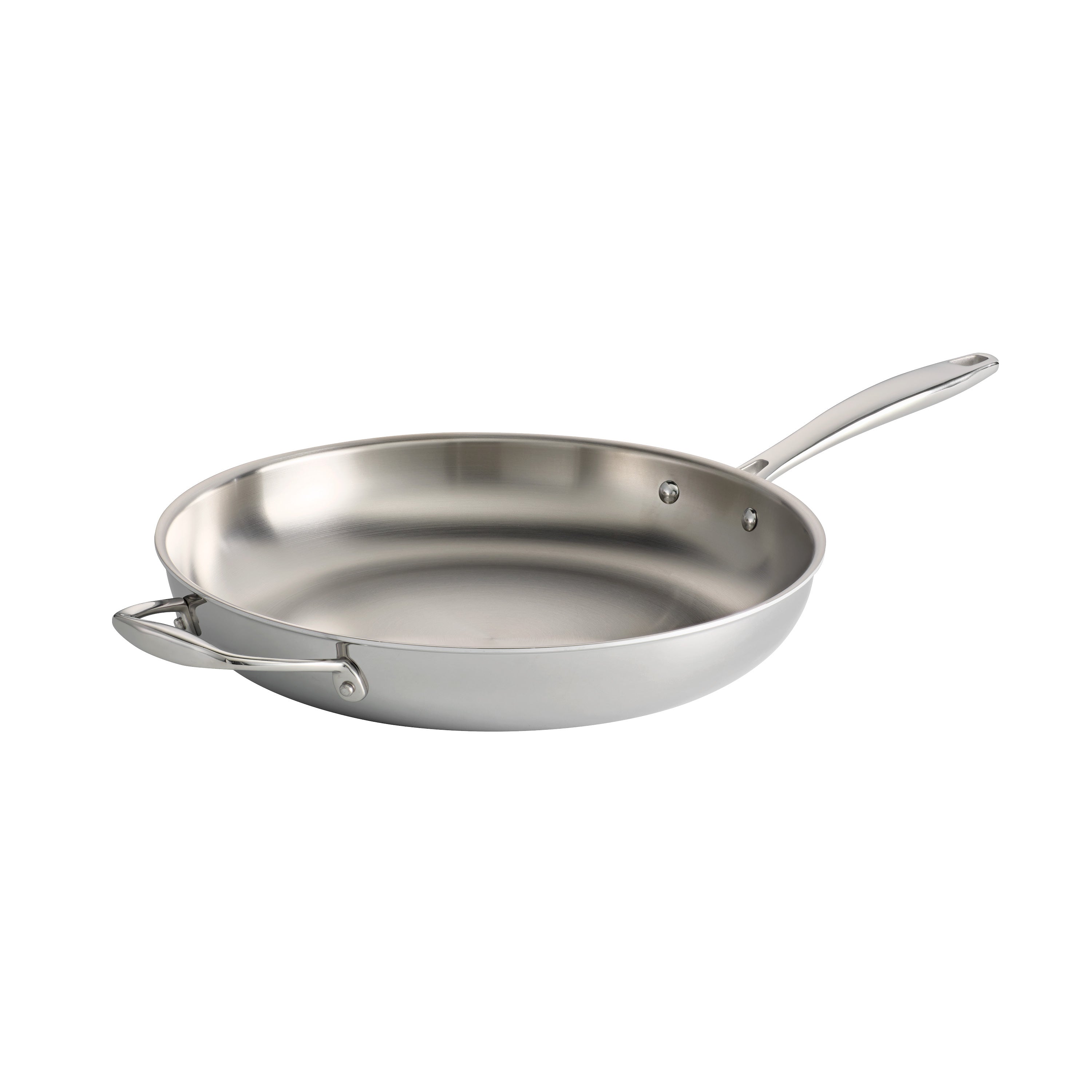 tramontina-signature-12-inch-tri-ply-clad-stainless-steel-fry-pan-with-helper-ha image 1