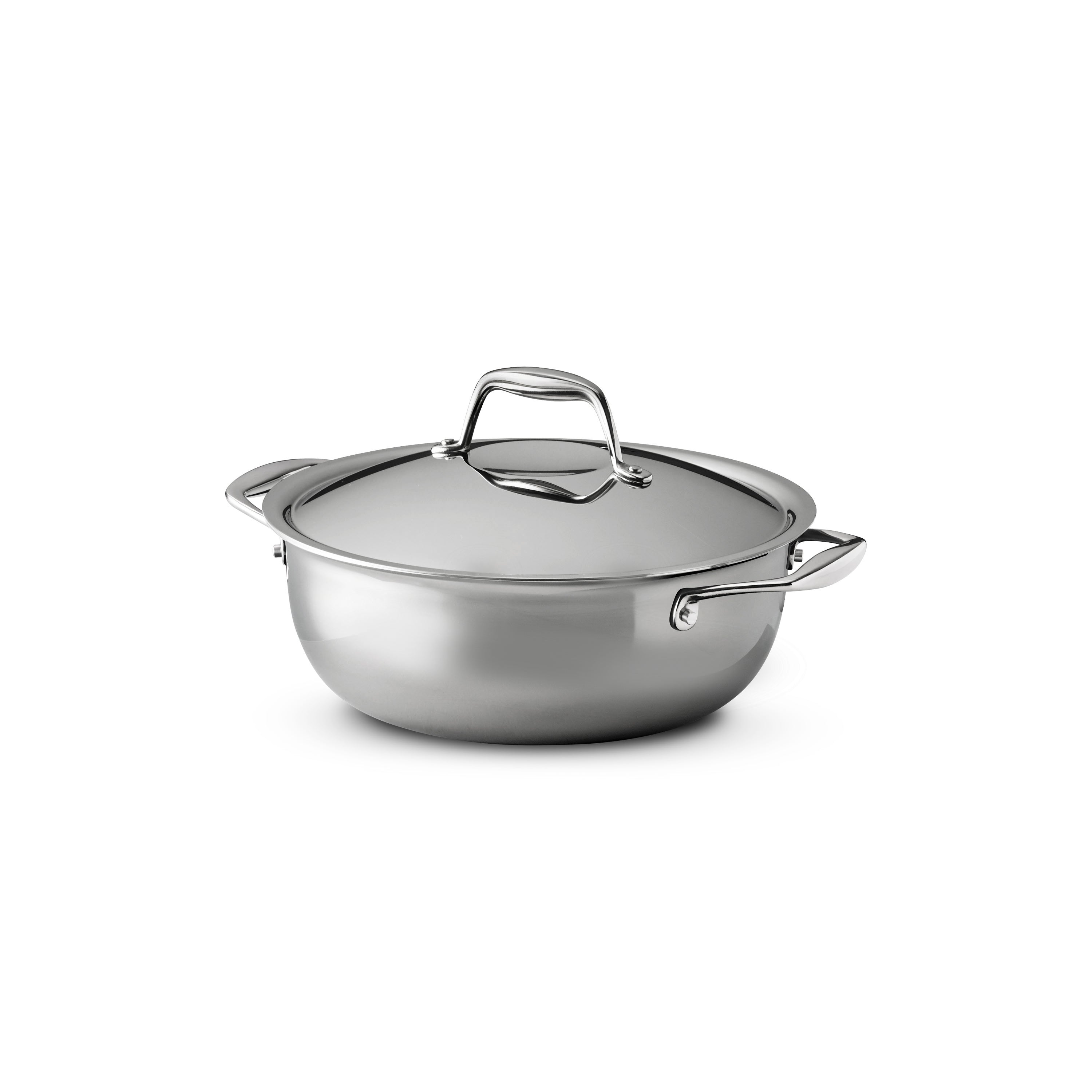 tramontina-signature-4-quart-tri-ply-clad-stainless-steel-covered-universal-pan image 1