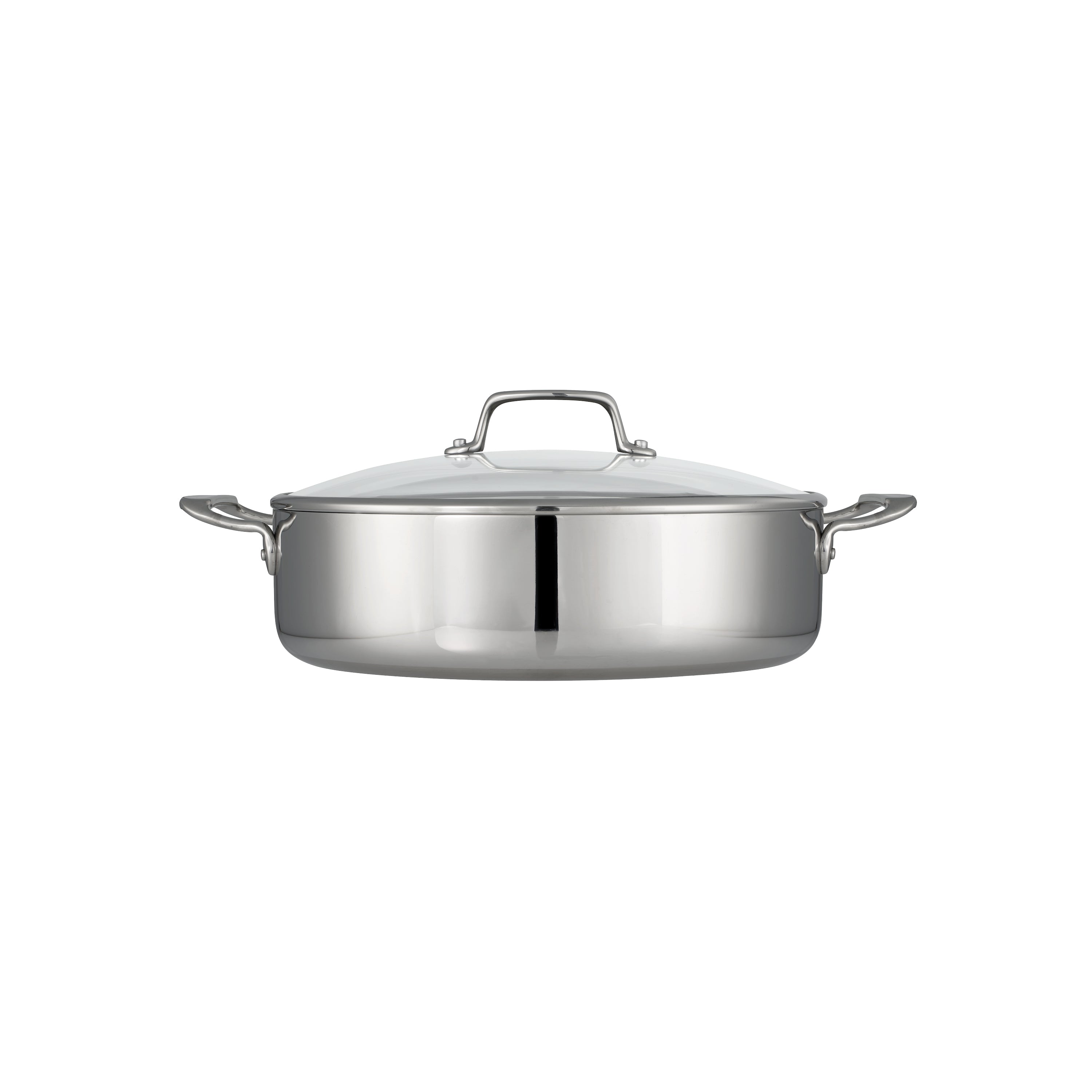 tramontina-gourmet-tri-ply-clad-6-quart-stainless-steel-covered-braiser-with-tem image 5