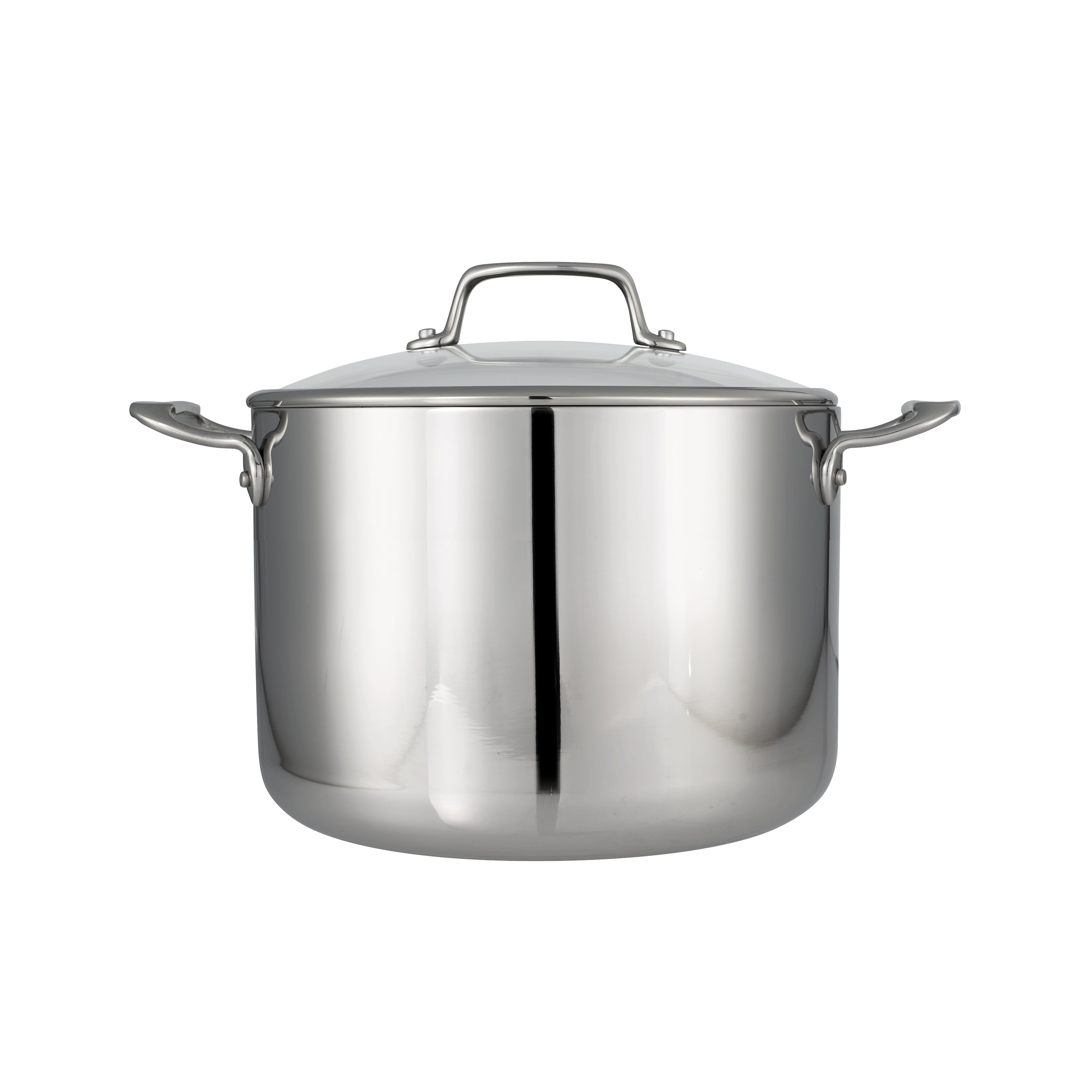 tramontina-gourmet-tri-ply-clad-8-quart-stainless-steel-covered-stock-pot-with-g image 3