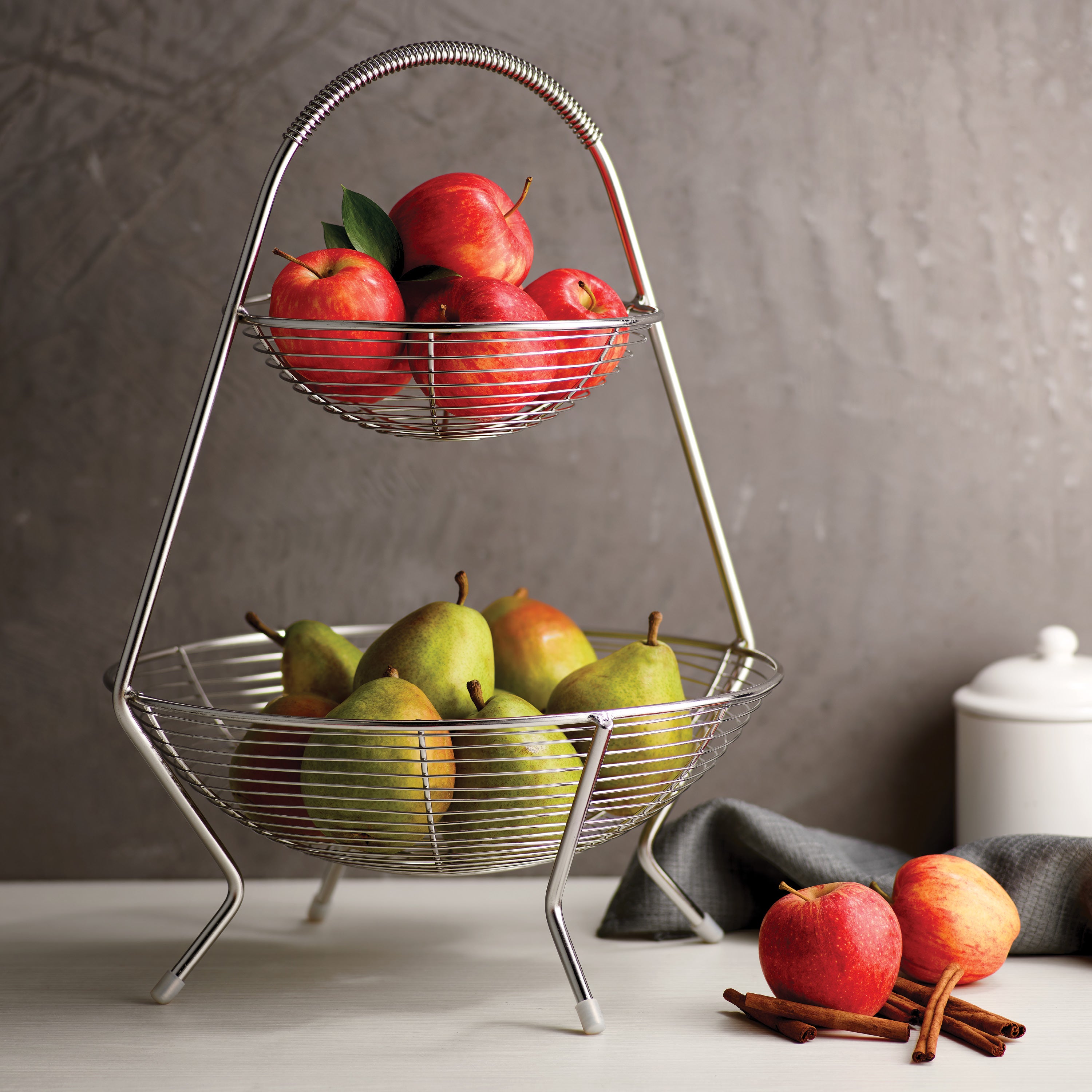 tramontina-stainless-steel-fruit-basket-with-electro-polished-finish-and-loop-ha image 2