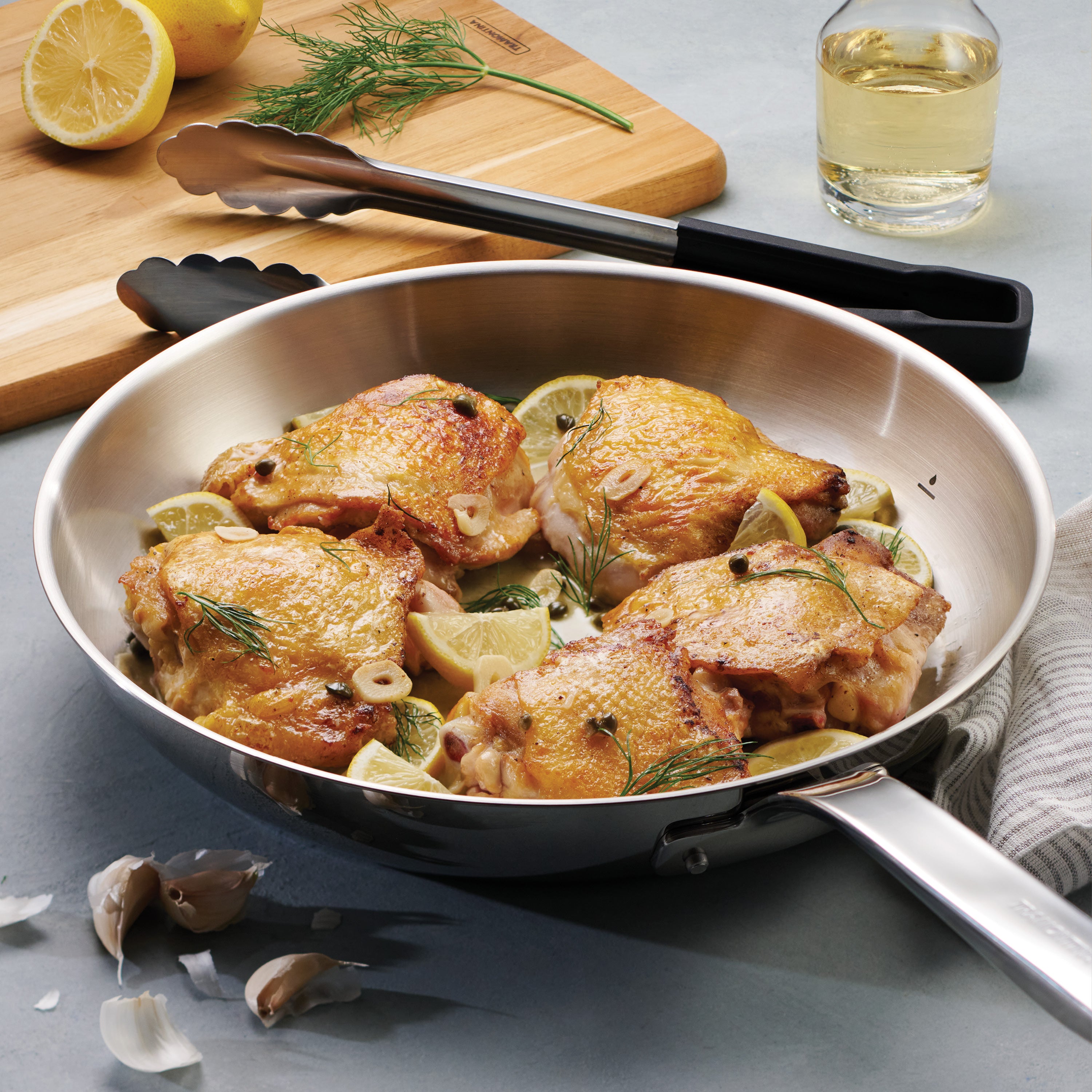 tramontina-tempo-tri-ply-base-stainless-steel-fry-pan-18-8-stainless-with-even-h image 2