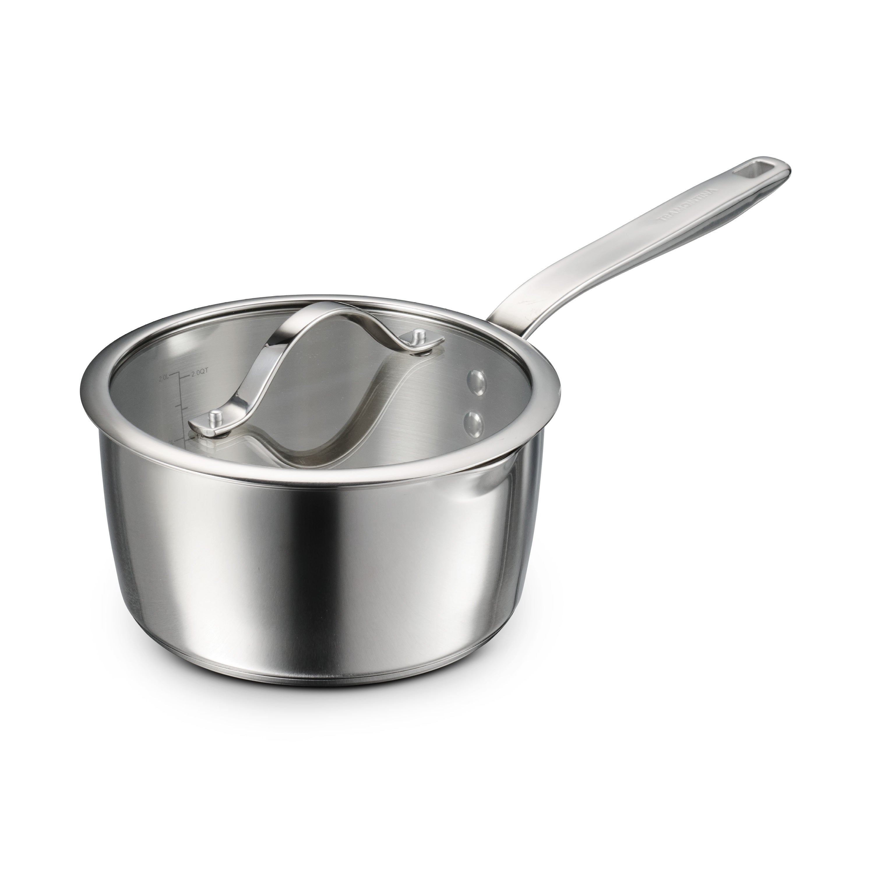 tramontina-tempo-tri-ply-base-stainless-steel-covered-saucepan image 1