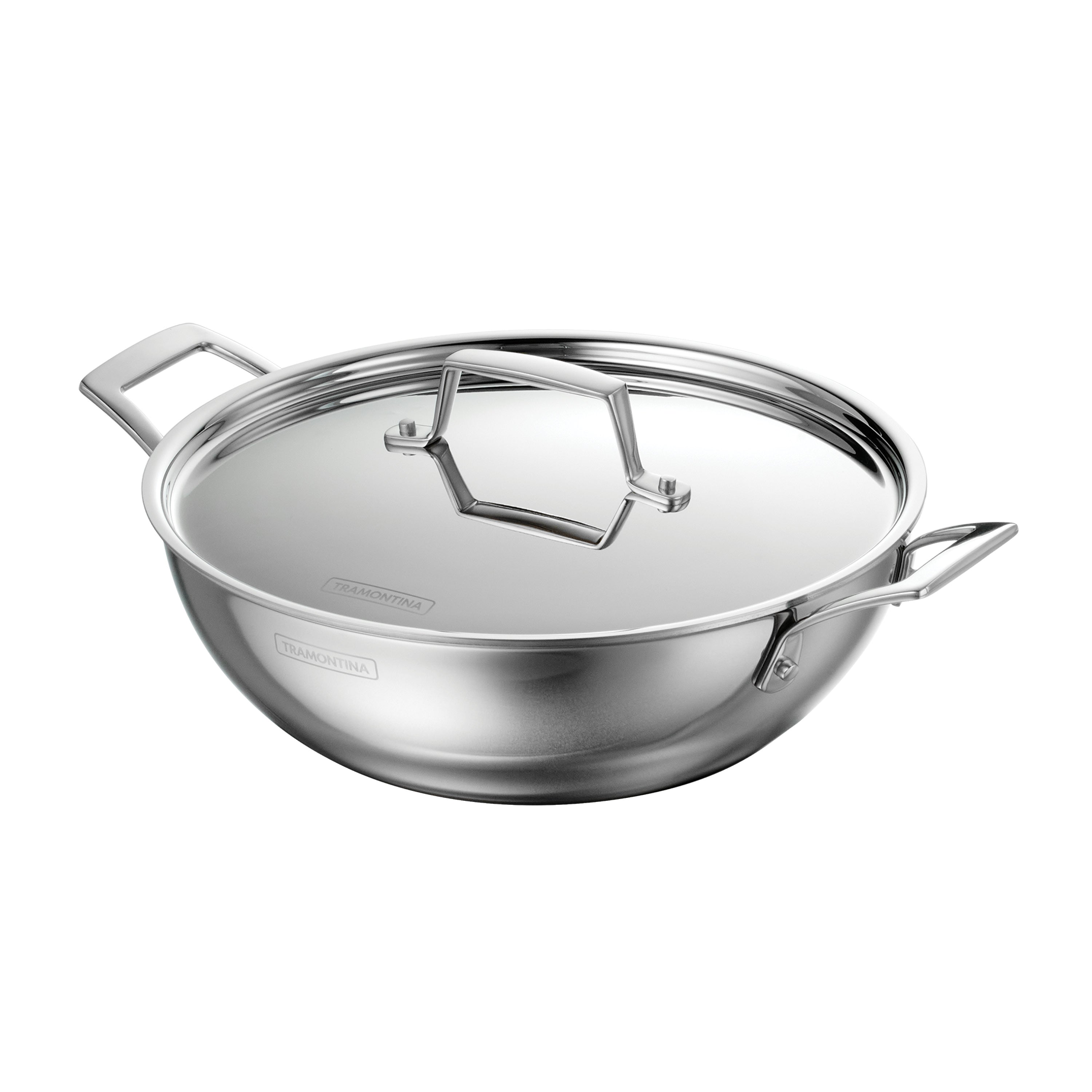 tramontina-utsava-tri-ply-clad-stainless-steel-covered-kadai image 1