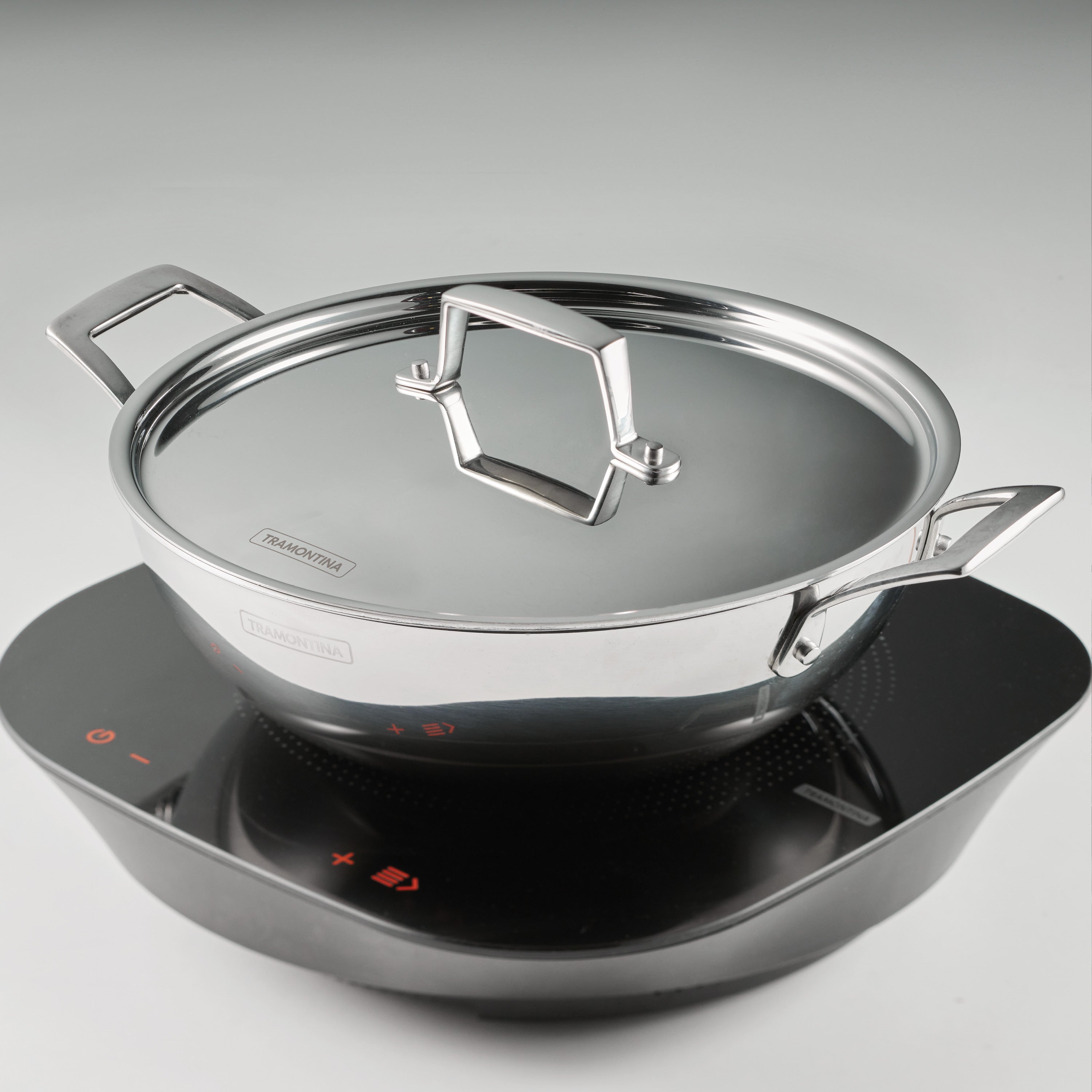 tramontina-utsava-tri-ply-clad-stainless-steel-covered-kadai image 4