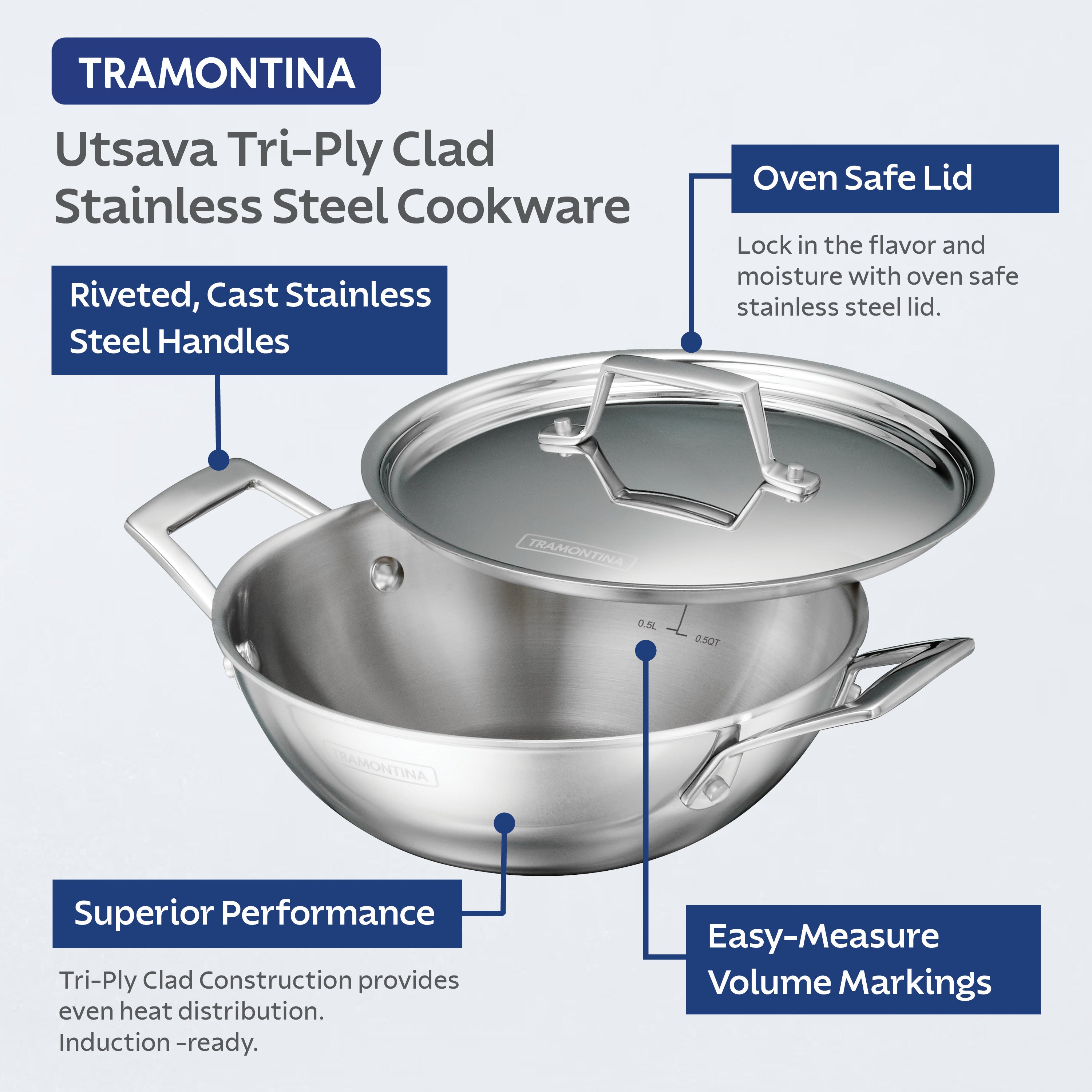 tramontina-utsava-tri-ply-clad-stainless-steel-covered-kadai image 7