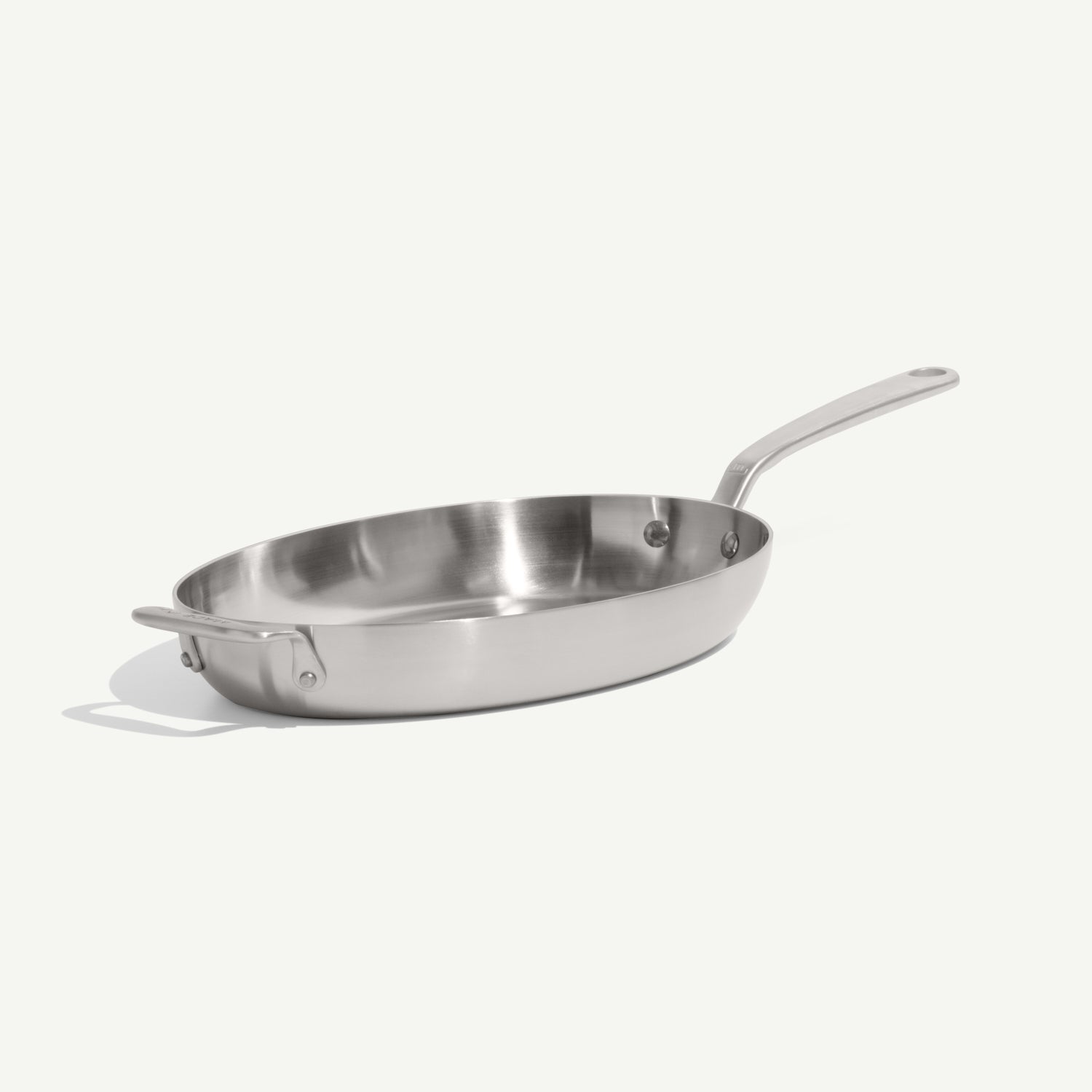 made-in-5-ply-stainless-clad-fish-pan-elongated-skillet-for-whole-fish-and-crisp image 1