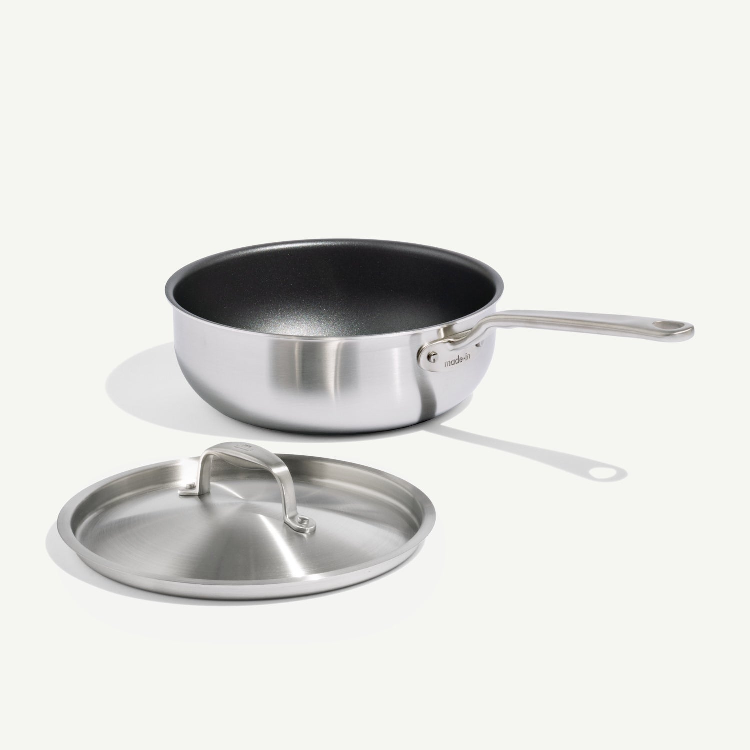 made-in-procoat-non-stick-saucier-rounded-cornerless-pan-over-award-winning-stai image 1