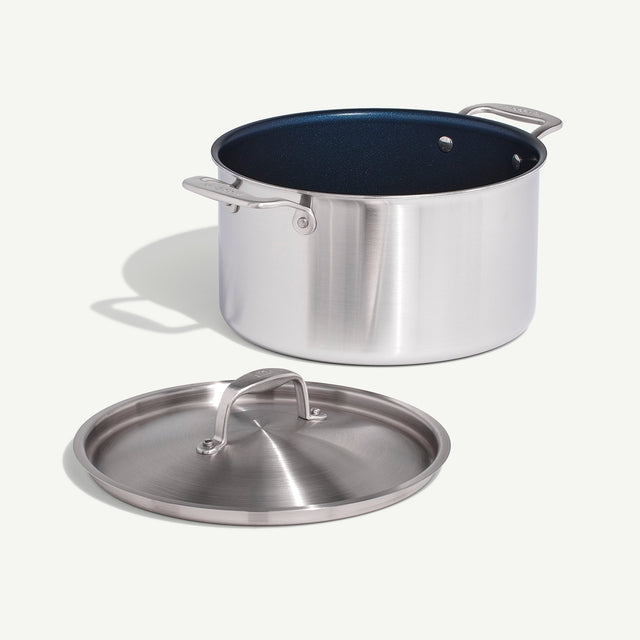 made-in-procoat-non-stick-stock-pot-award-winning-stainless-clad-with-profession image 1