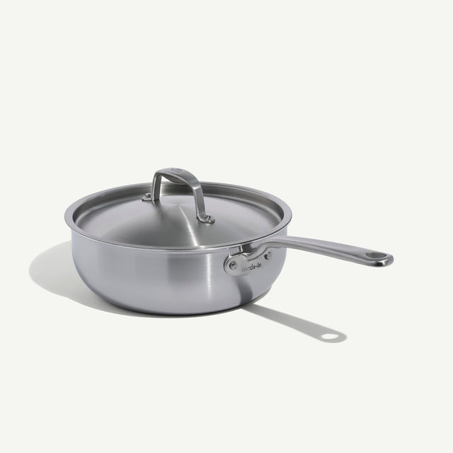 made-in-stainless-clad-saucier-5-ply-french-style-rounded-saucepan image 1